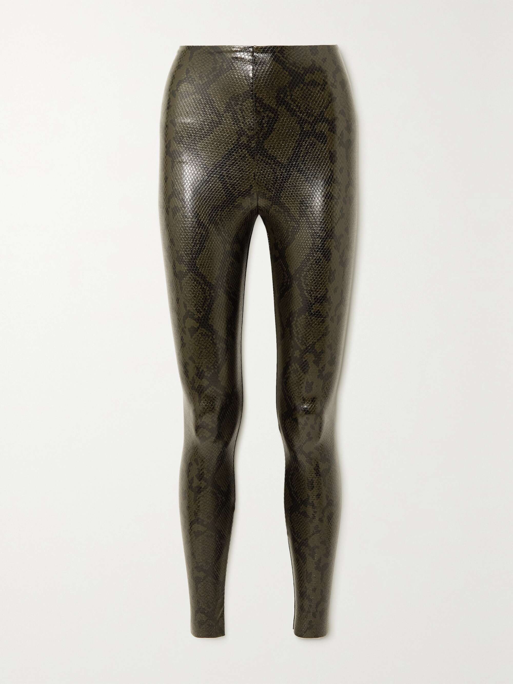 leather snake leggings