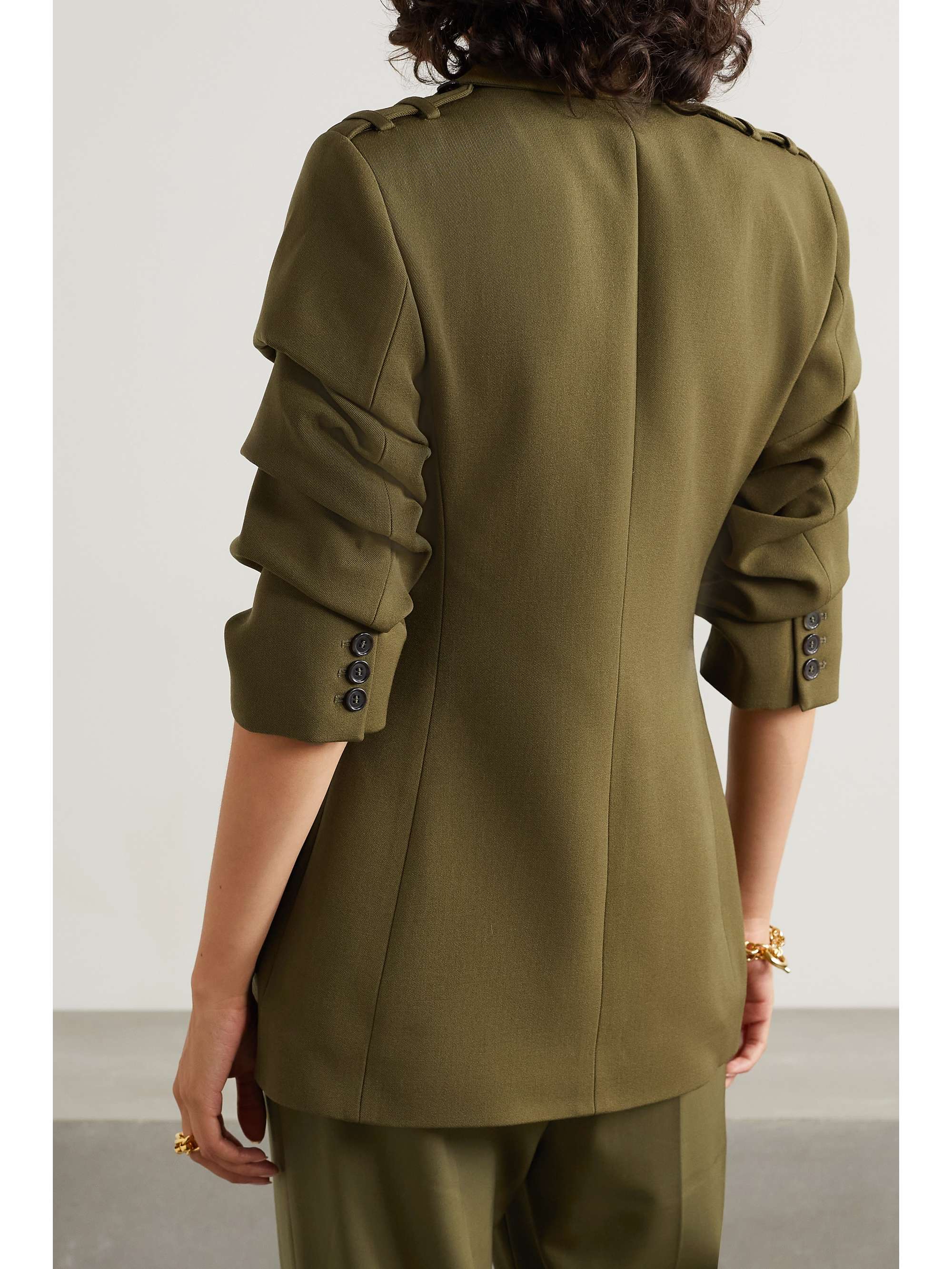 MICHAEL KORS COLLECTION Ruched wool-twill blazer