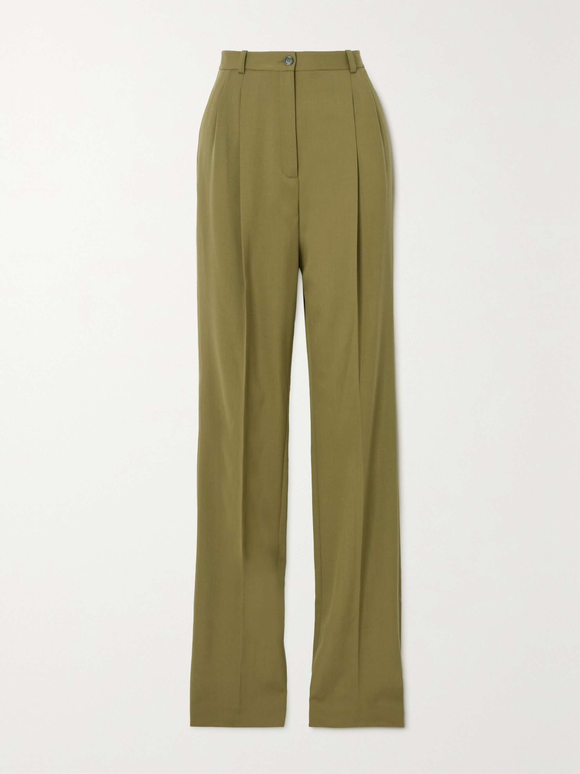 MICHAEL KORS COLLECTION Mika pleated wool-blend twill straight-leg ...