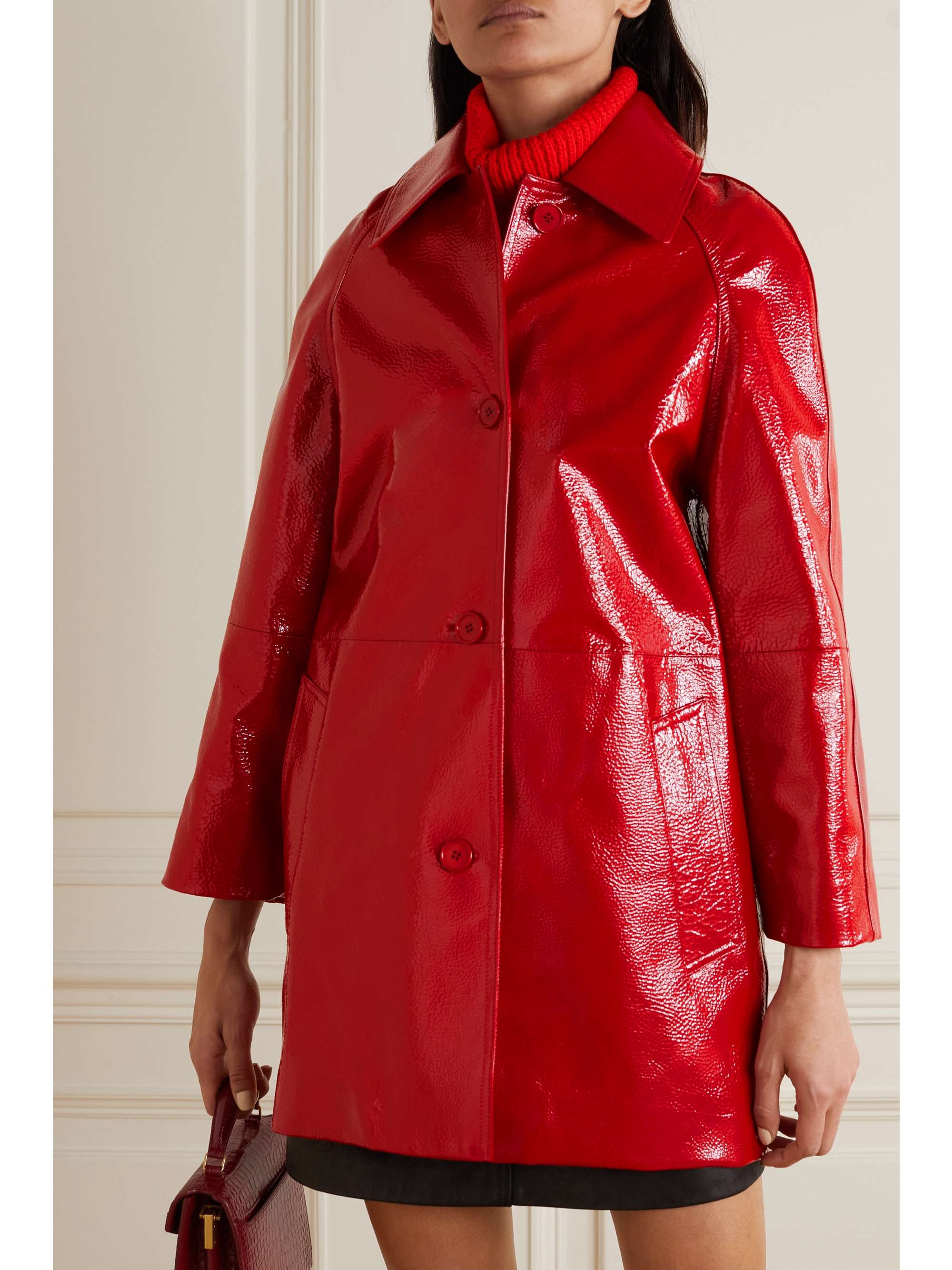 MICHAEL KORS COLLECTION Patent-leather coat