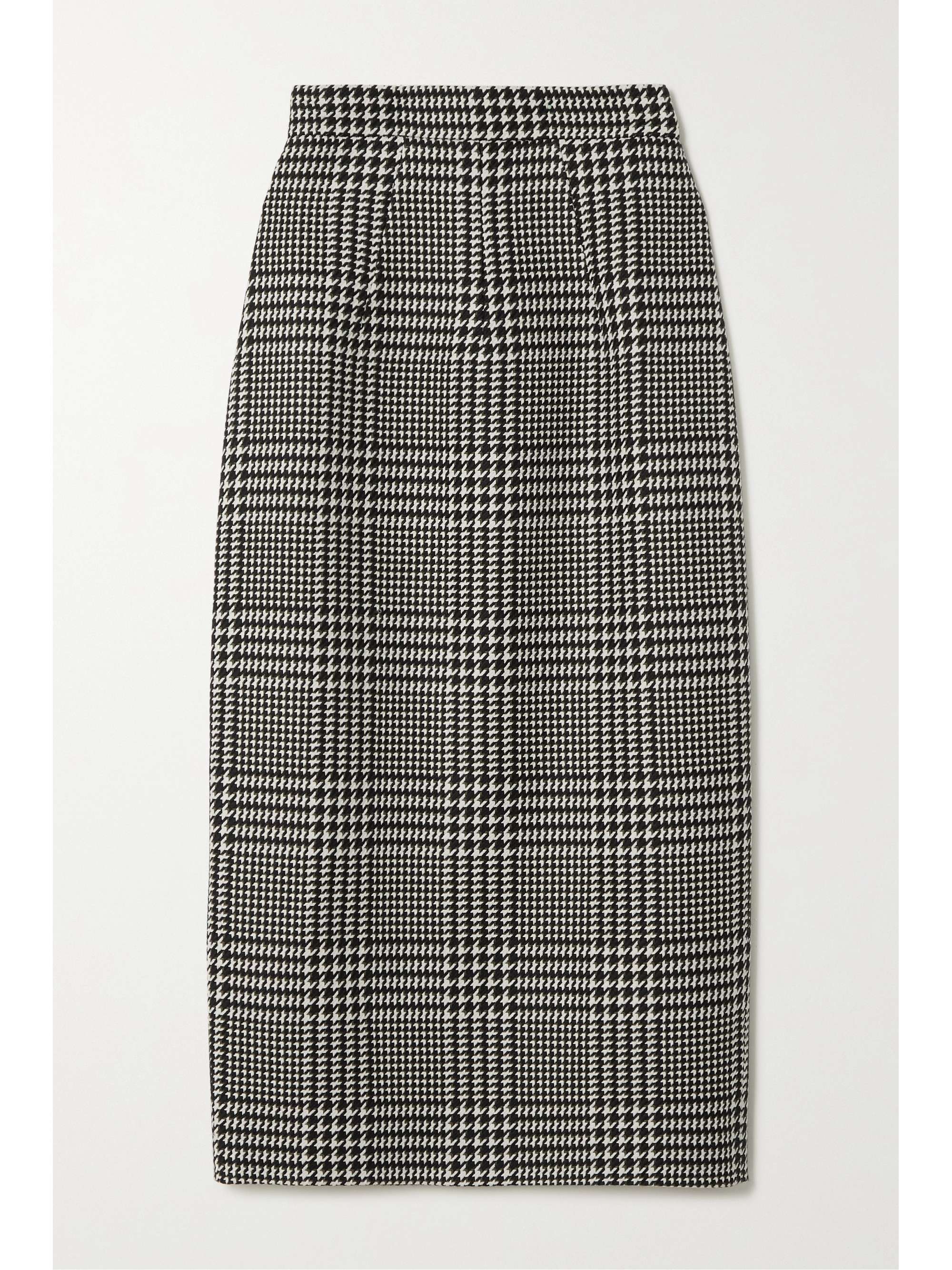 white midi fitted skirt