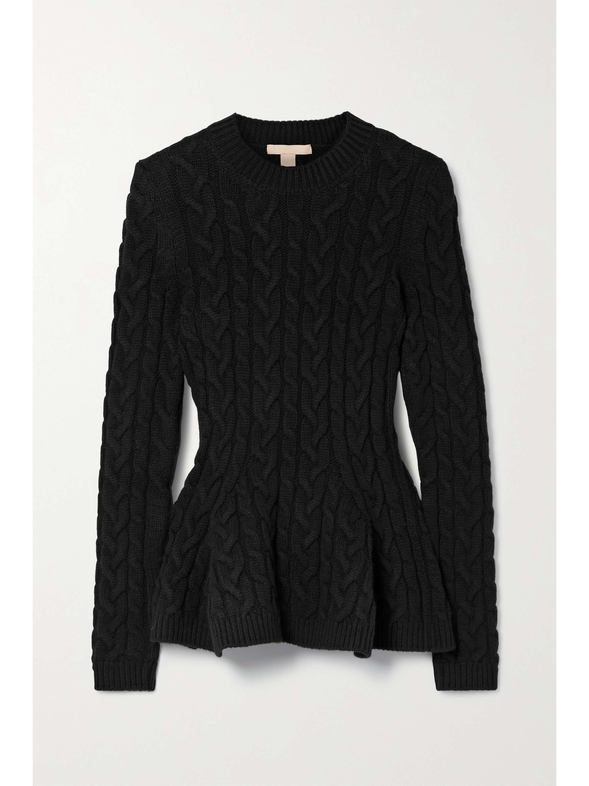 black peplum sweater