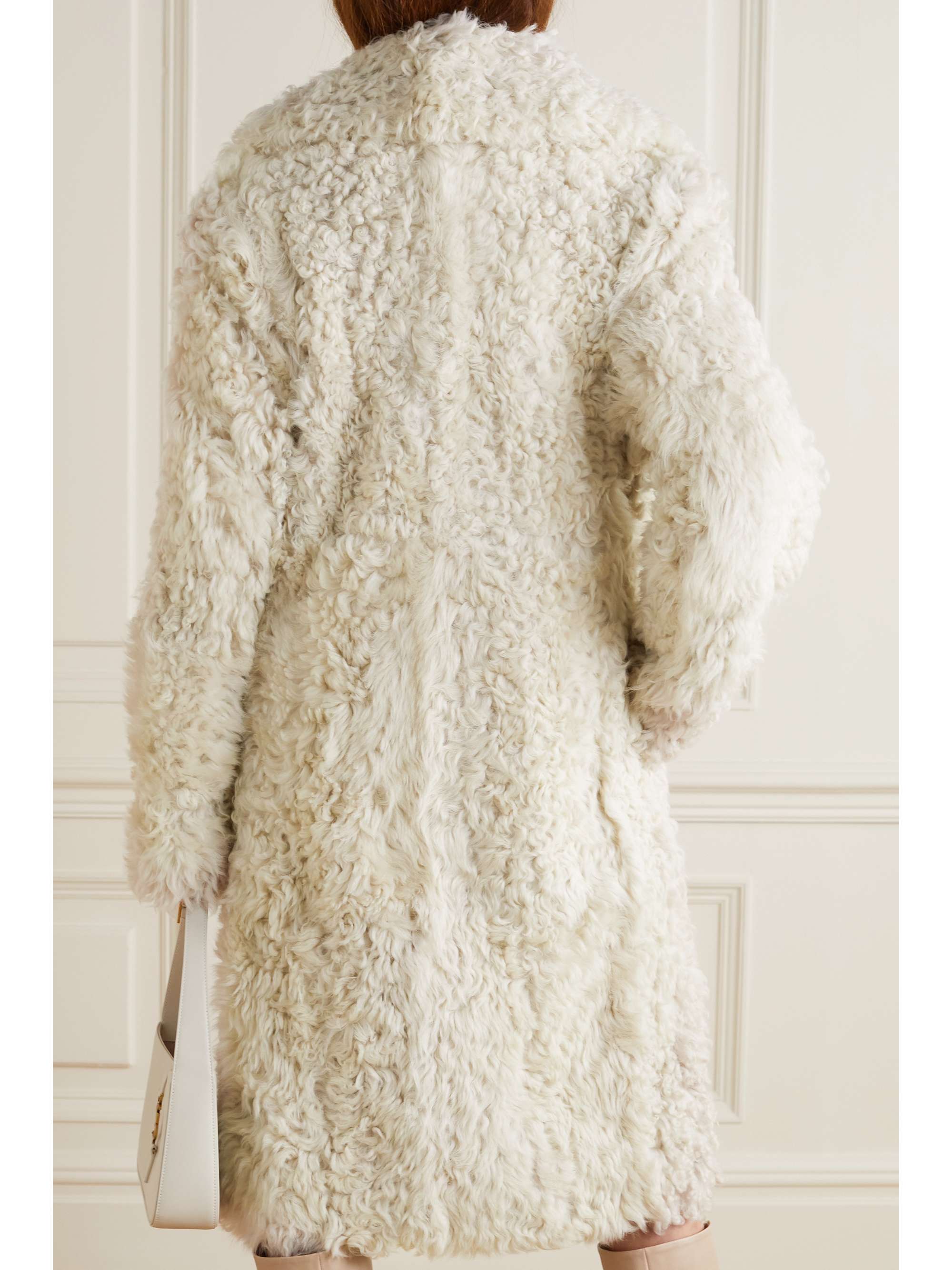 ivory shearling coat