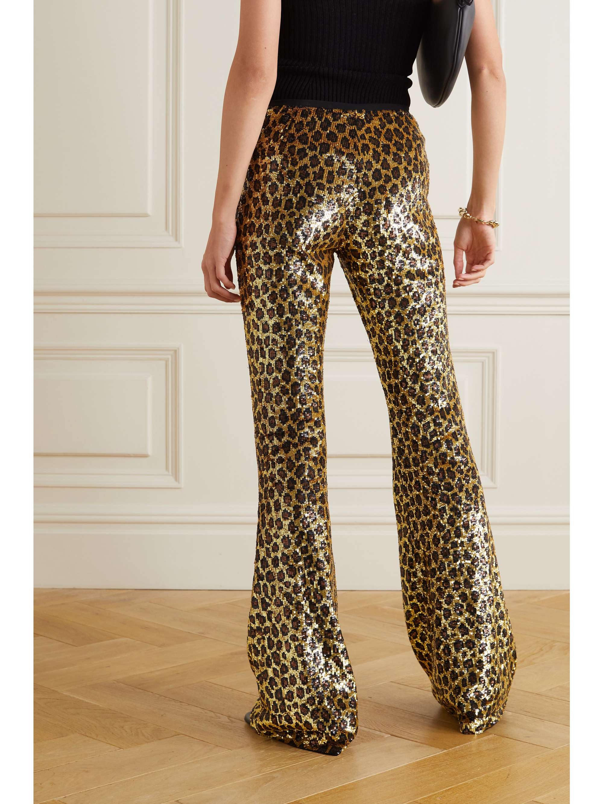 MICHAEL KORS COLLECTION Sequined georgette flared pants
