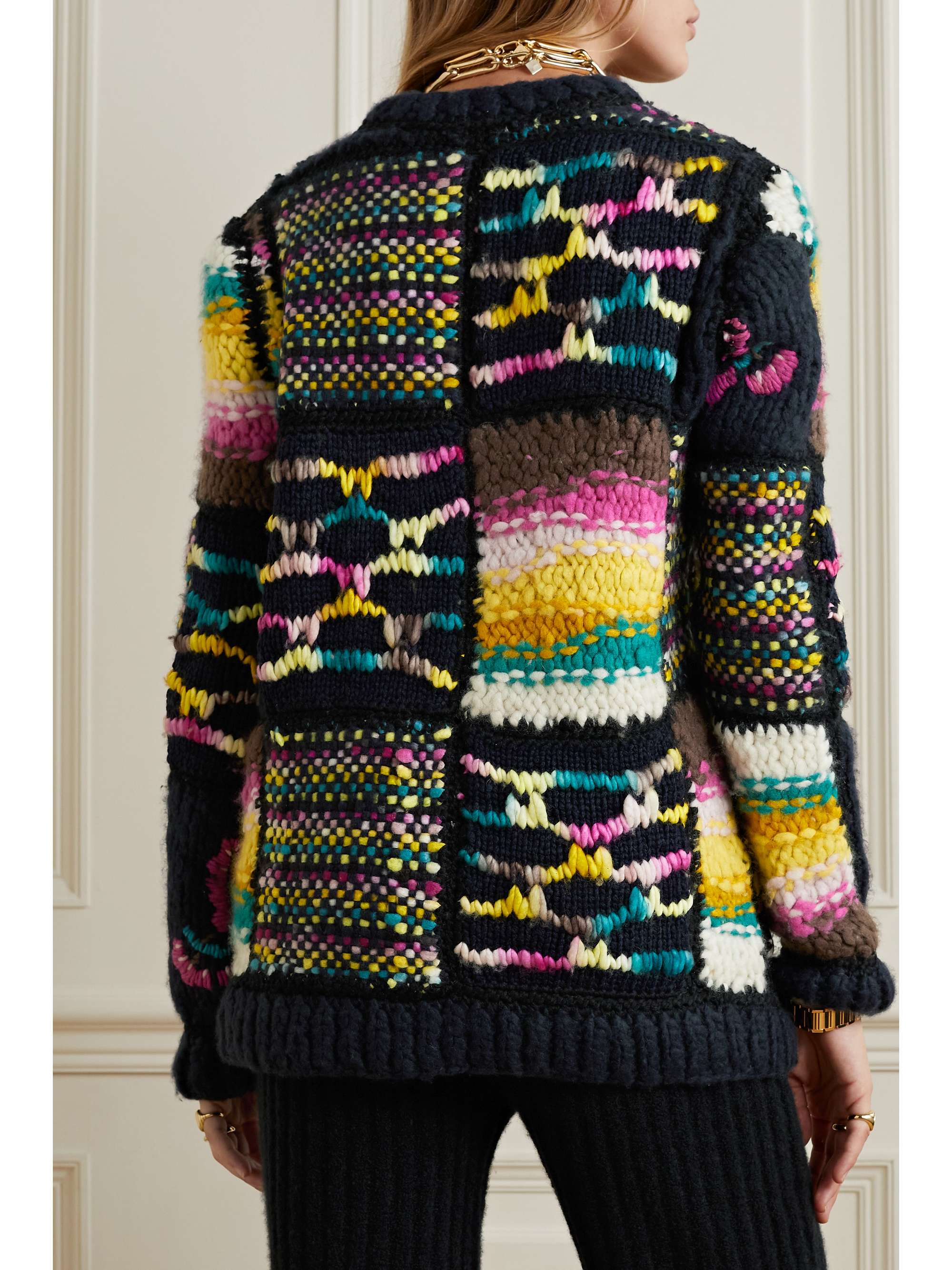 GABRIELA HEARST + NET SUSTAIN Lawrence patchwork cashmere and merino wool-blend sweater