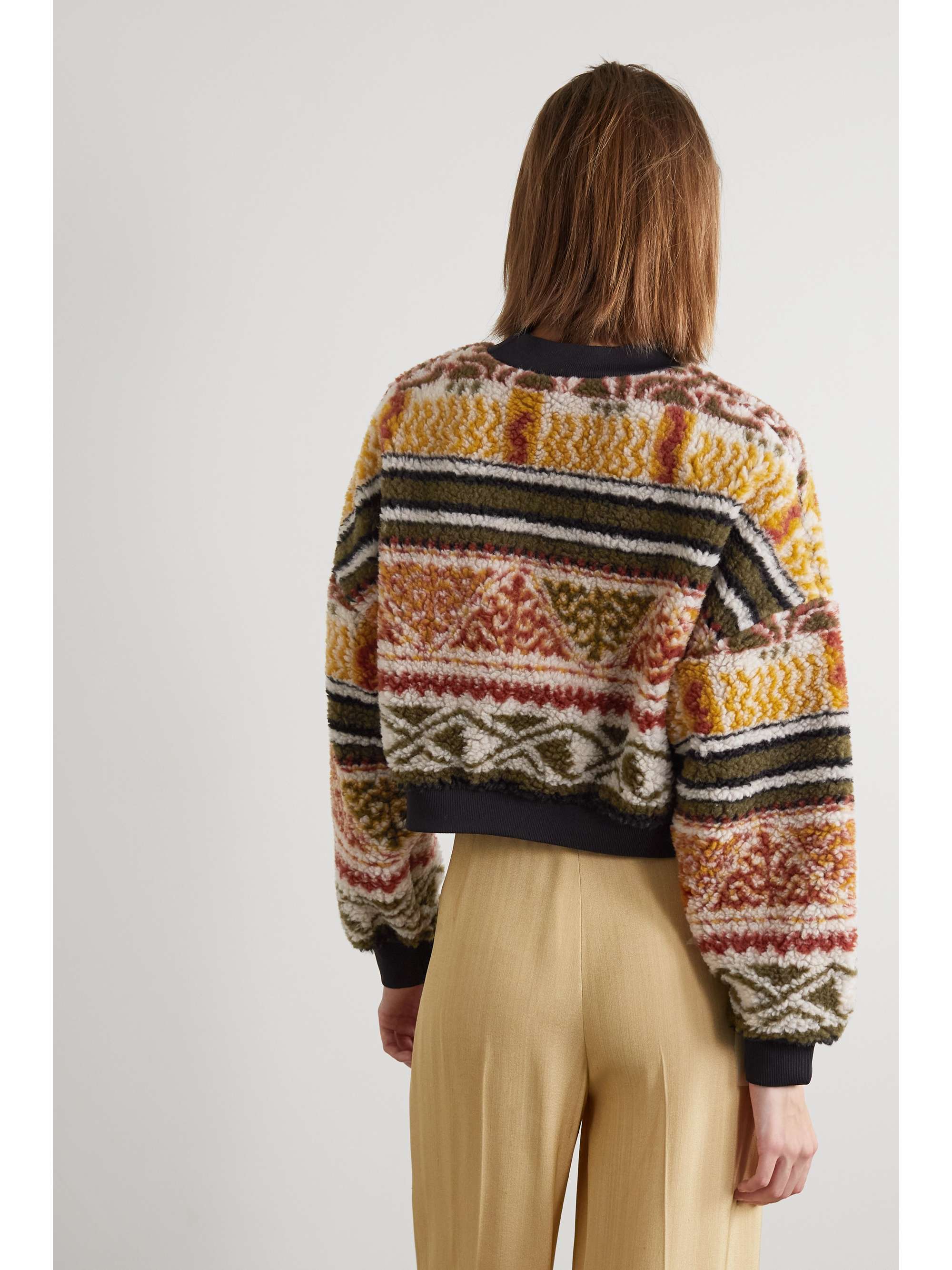 cropped fleece sweater