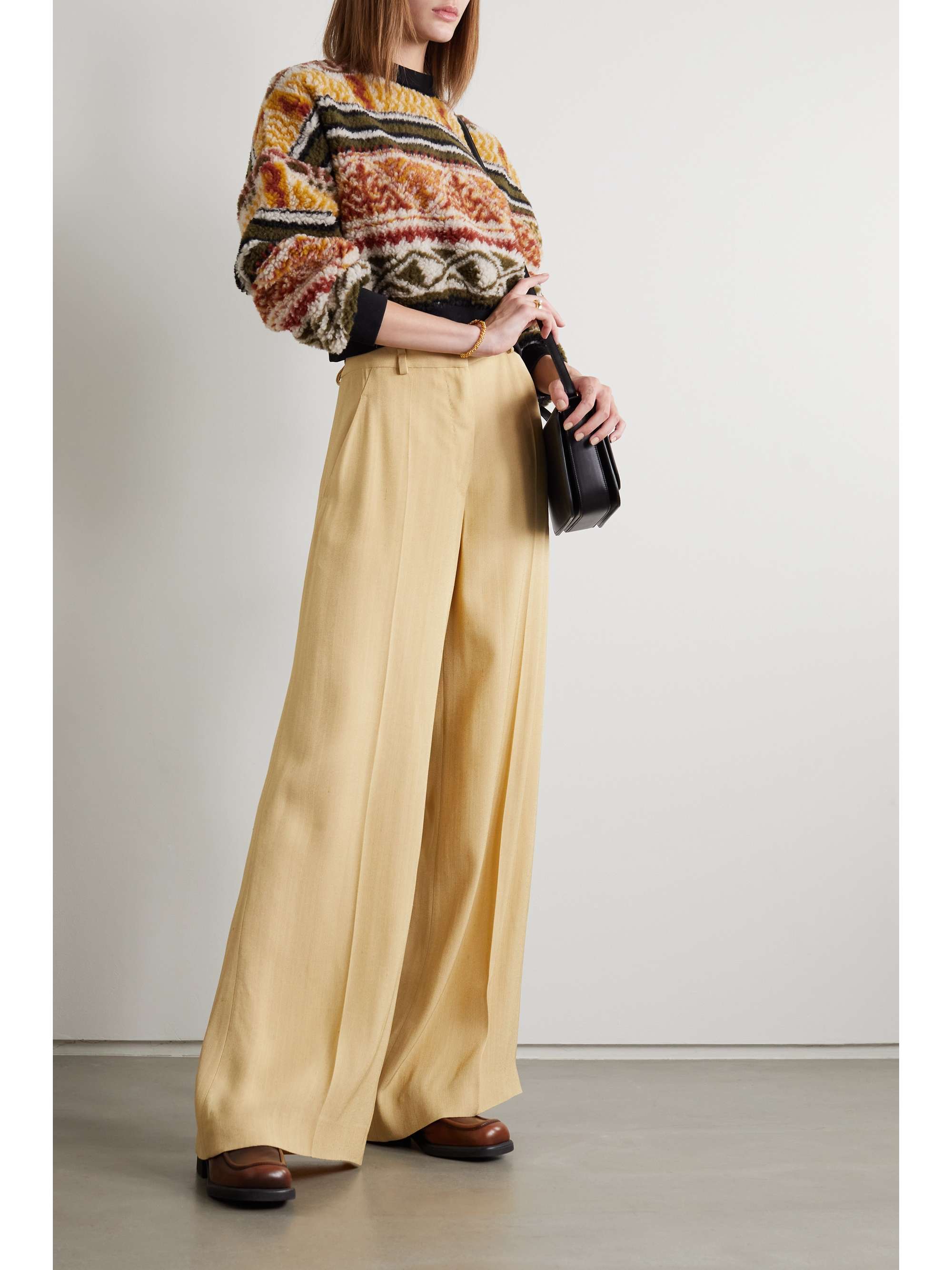 cropped fleece sweater