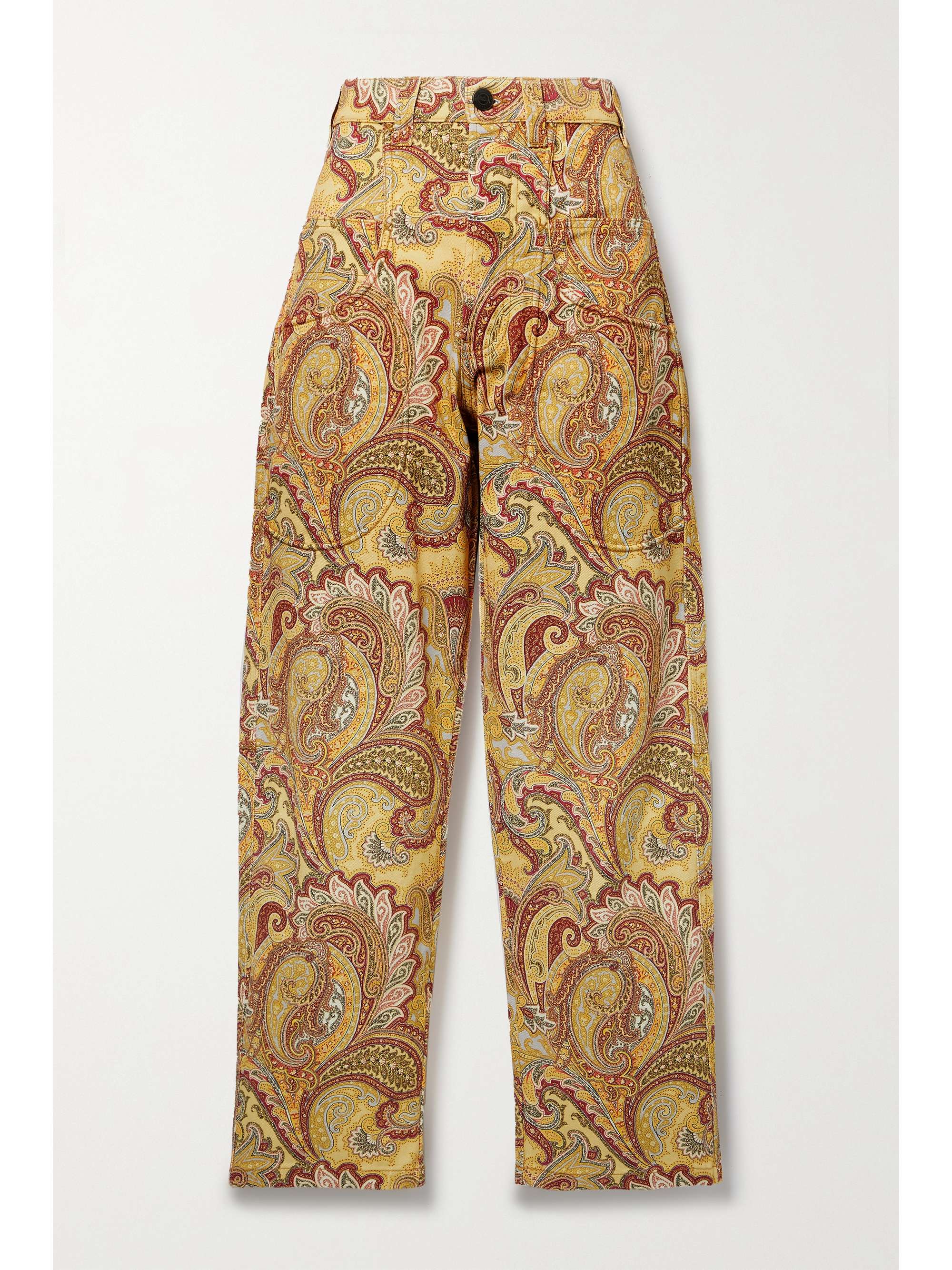Yellow Gibson paisley-print high-rise 
