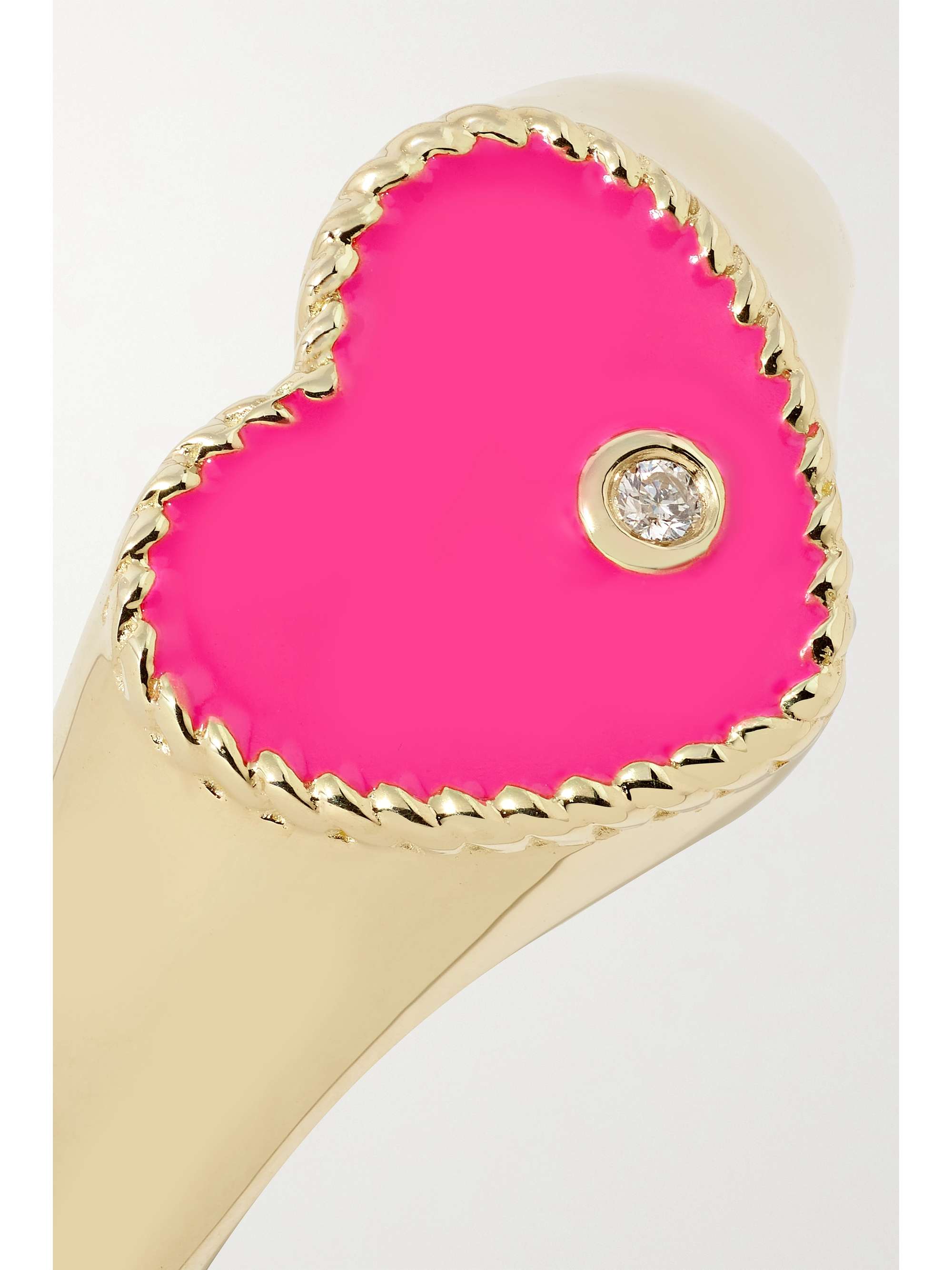 YVONNE LÉON 9-karat gold, enamel and diamond ring