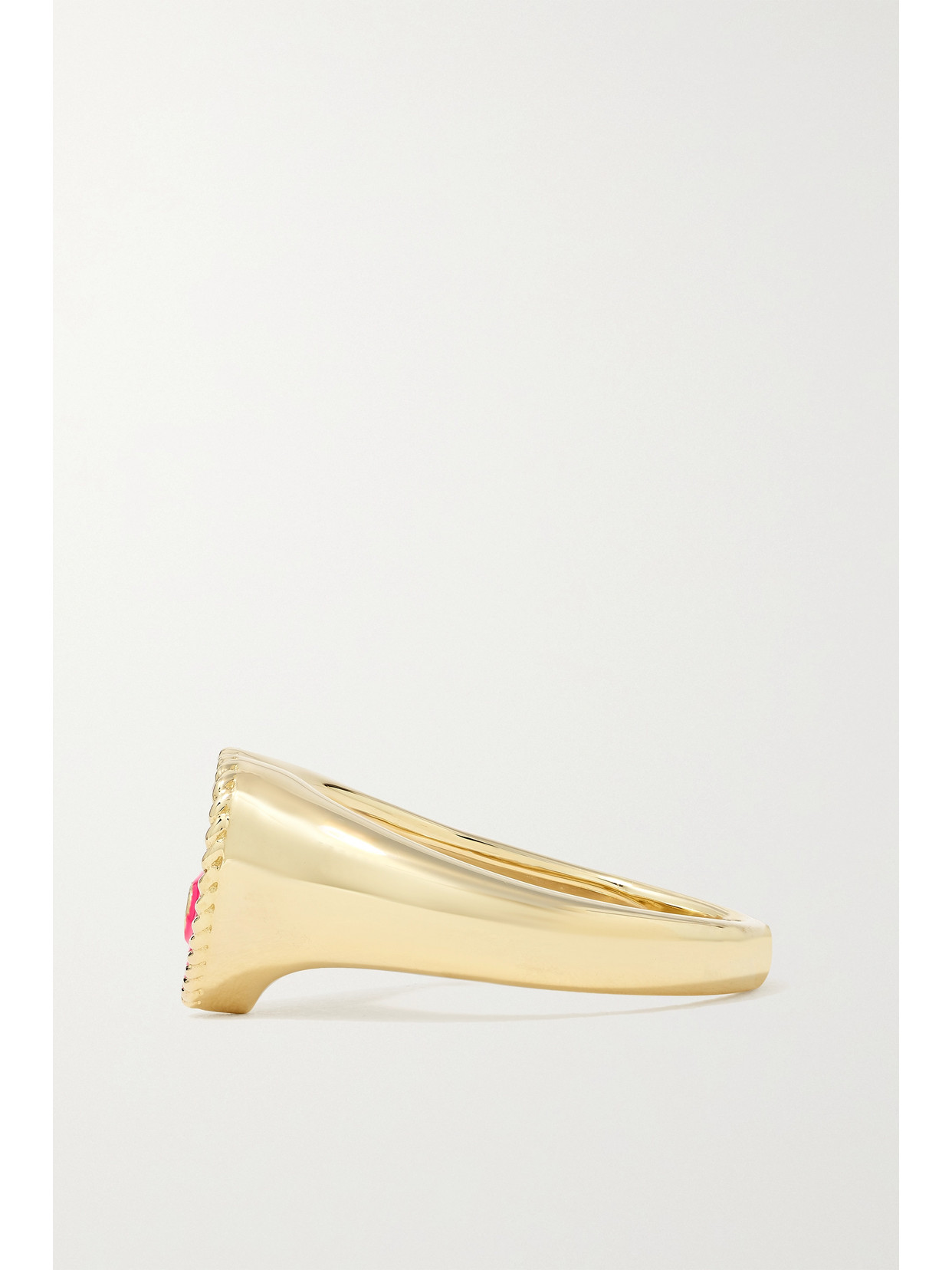 Yvonne Léon 9-karat Gold, Enamel And Diamond Ring In Gold