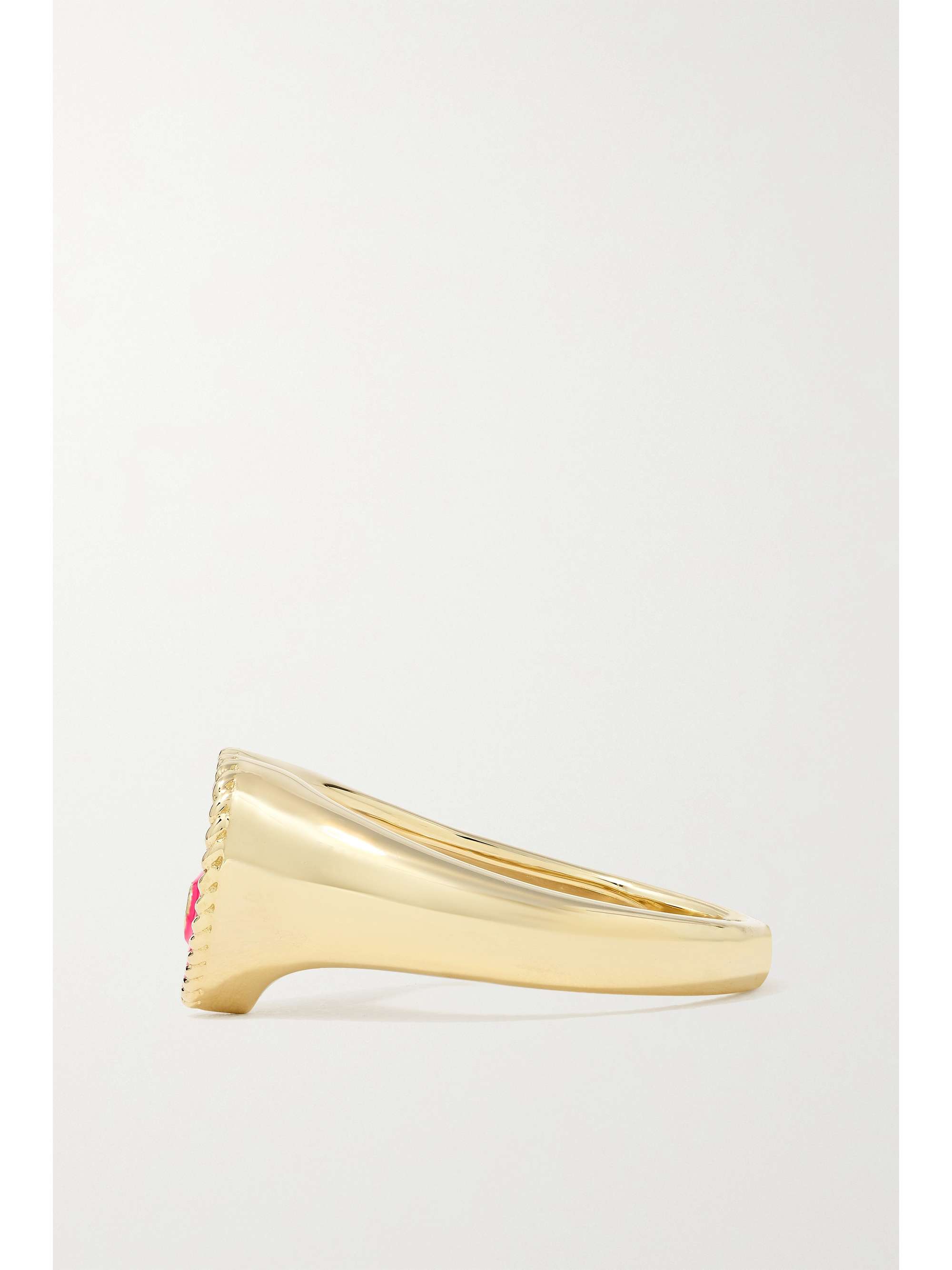 YVONNE LÉON 9-karat gold, enamel and diamond ring
