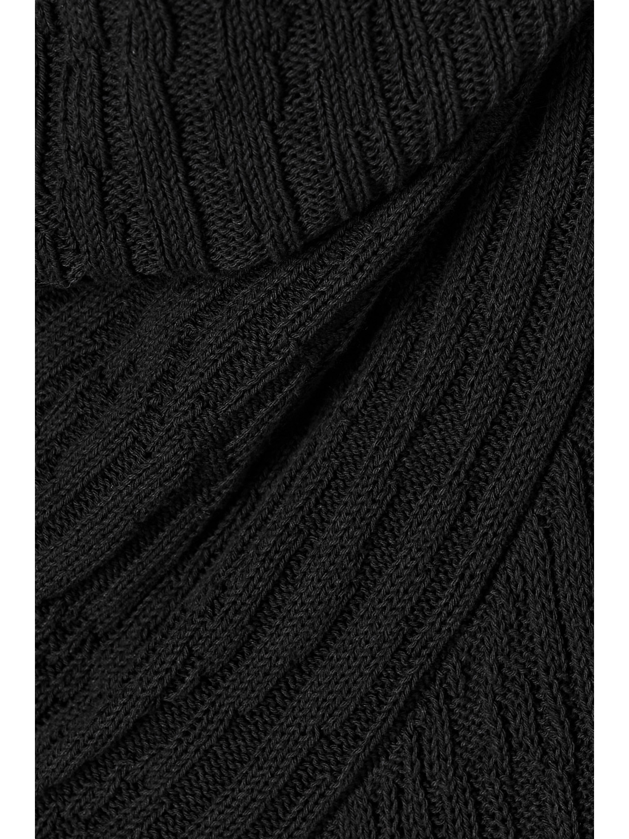 MARQUES' ALMEIDA DRAPED RIBBED RECYCLED COTTON DRESS