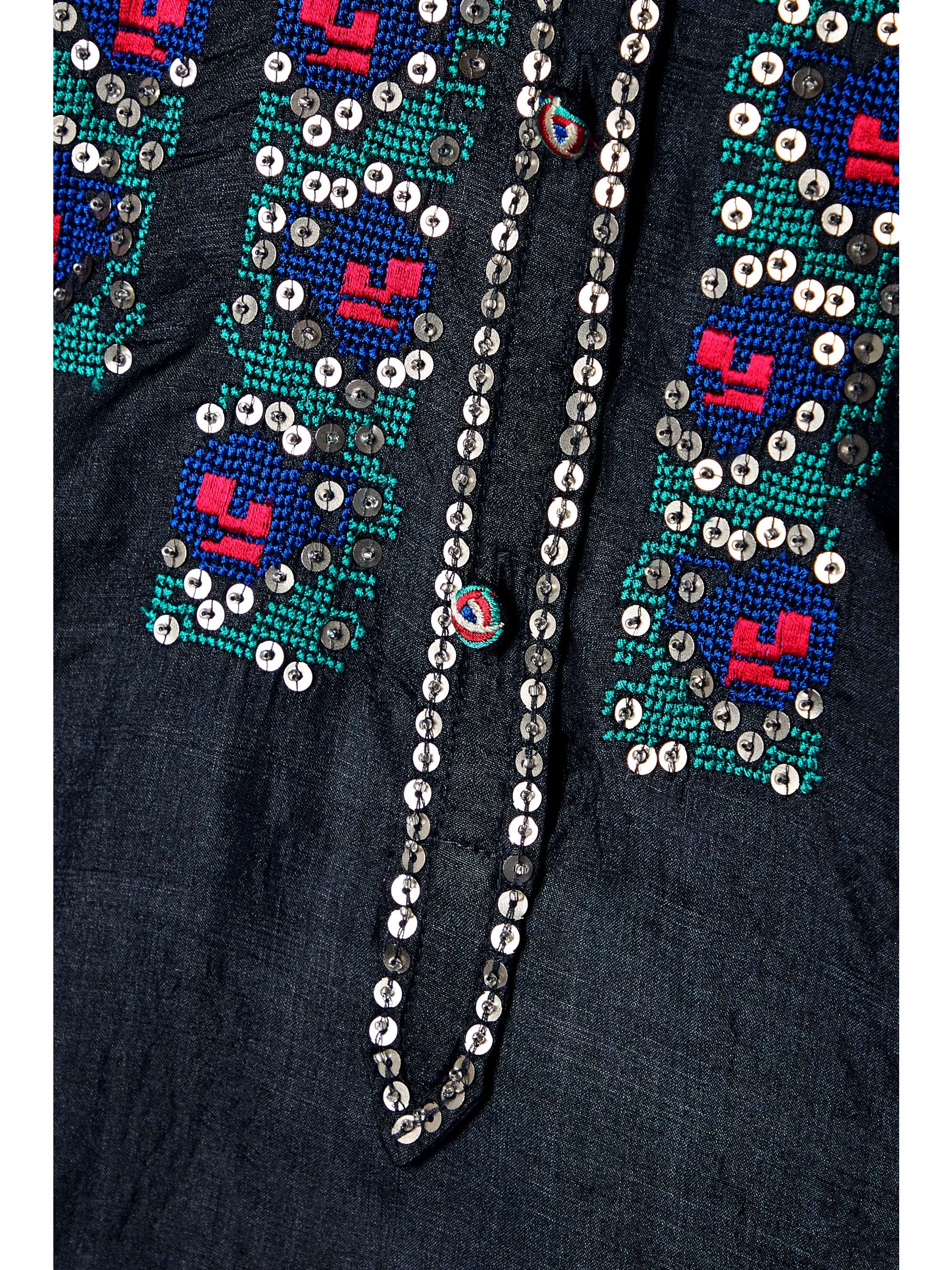 ISABEL MARANT Ciskalia embellished silk-voile blouse