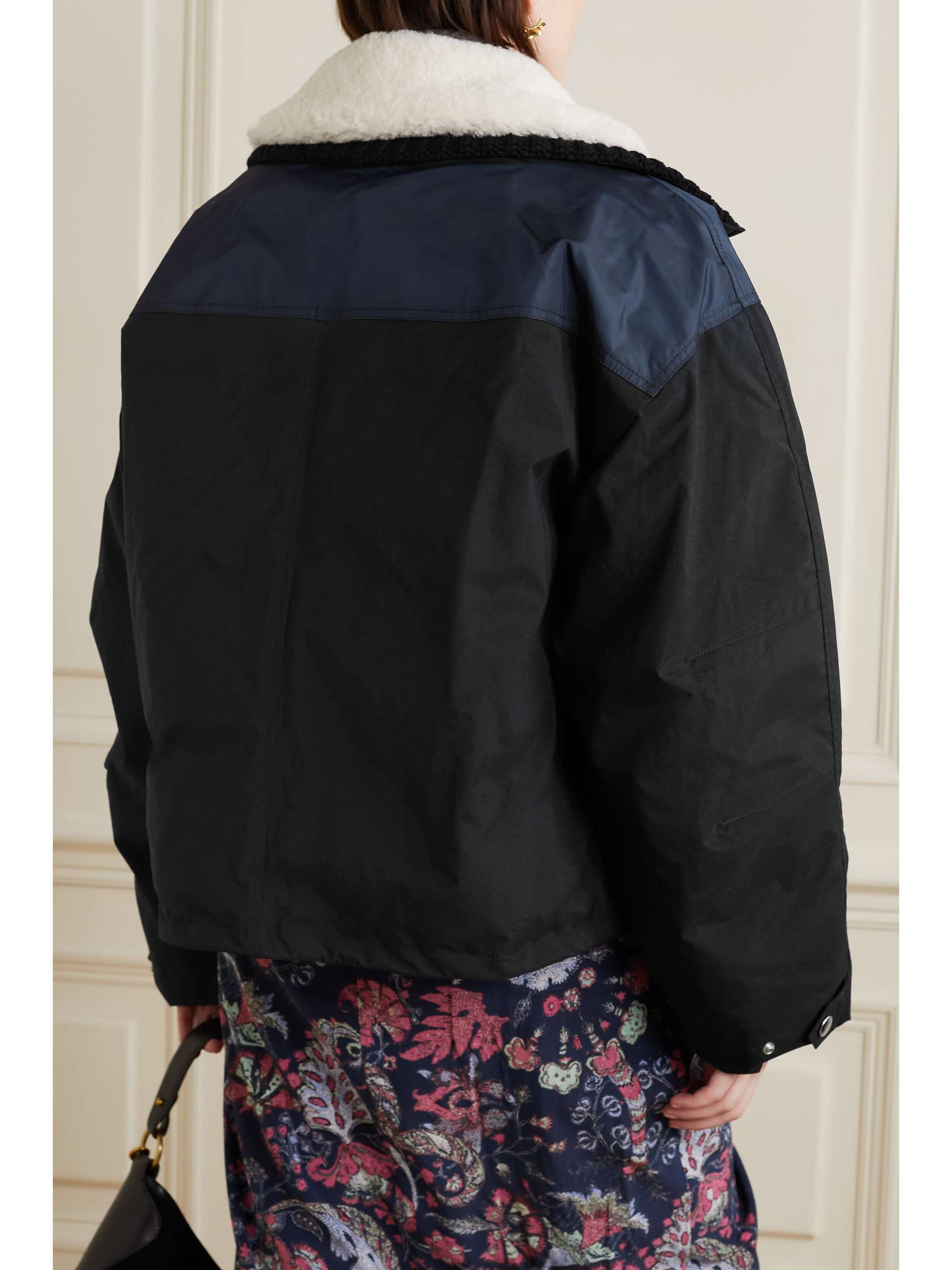 ISABEL MARANT Dellazia shearling-trimmed padded shell bomber jacket