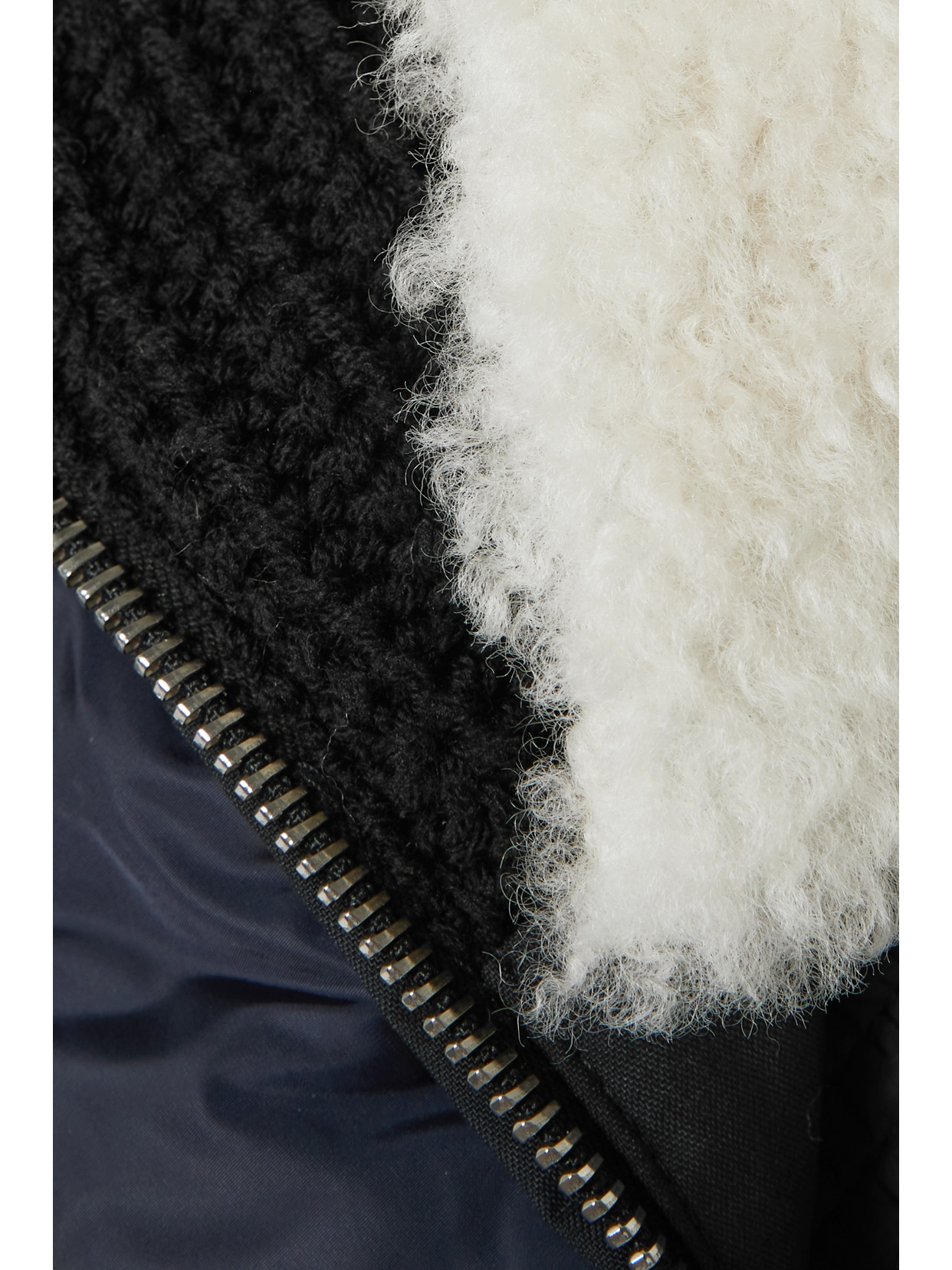 Isabel Marant Dellazia Shearling-trimmed Padded Shell Bomber Jacket In Black