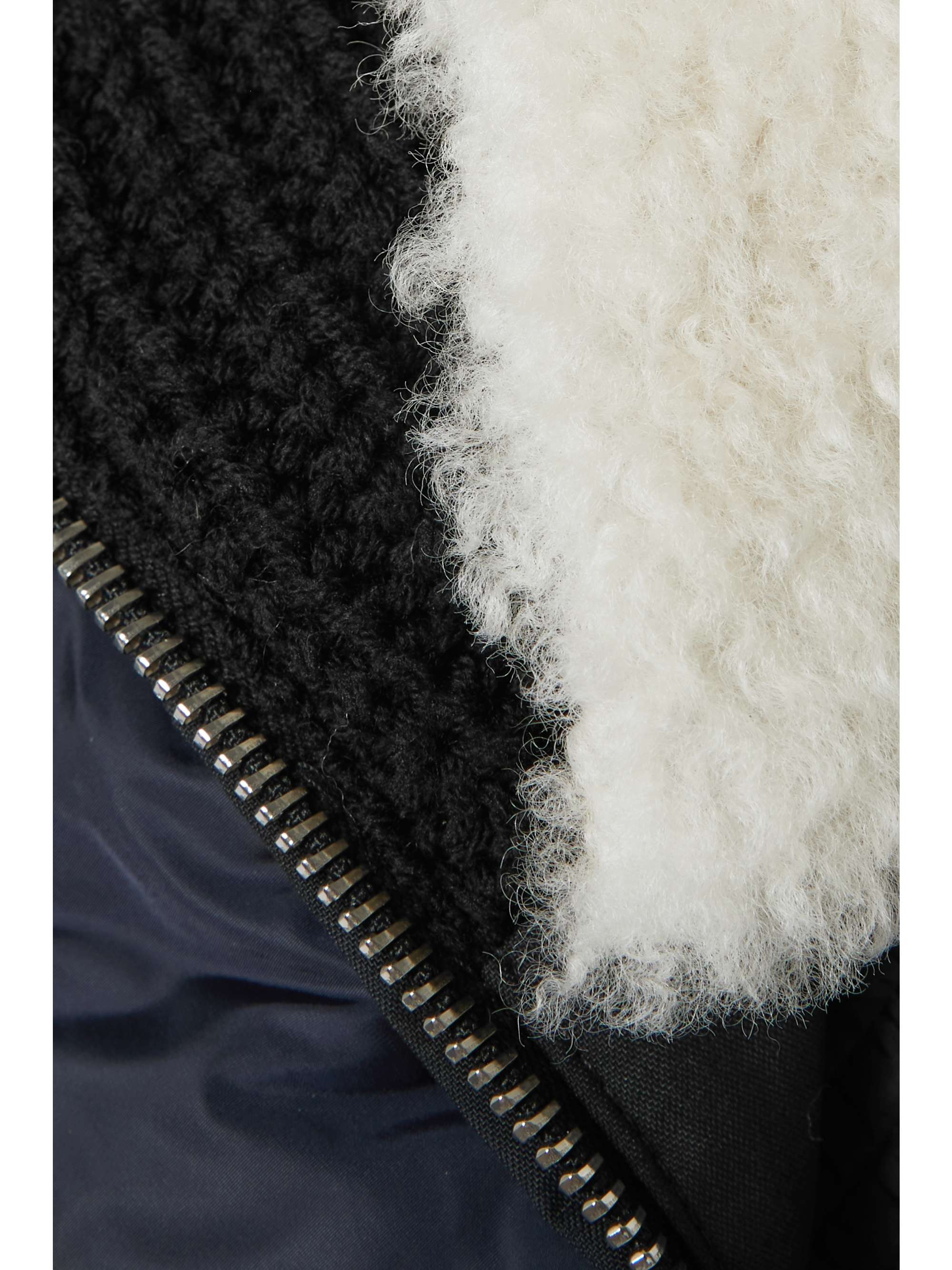 ISABEL MARANT Dellazia shearling-trimmed padded shell bomber jacket