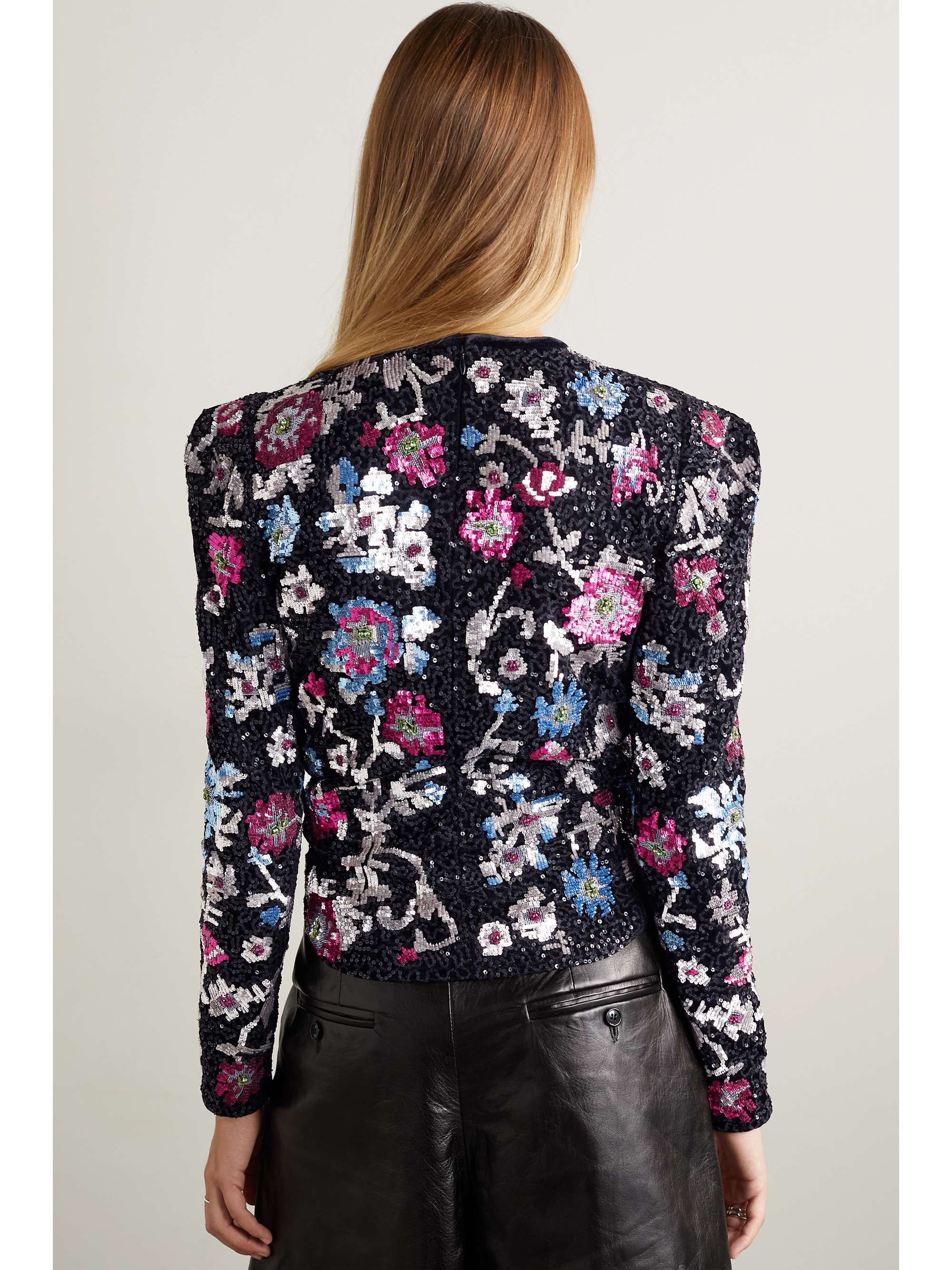 ISABEL MARANT Milawen embellished velvet blouse