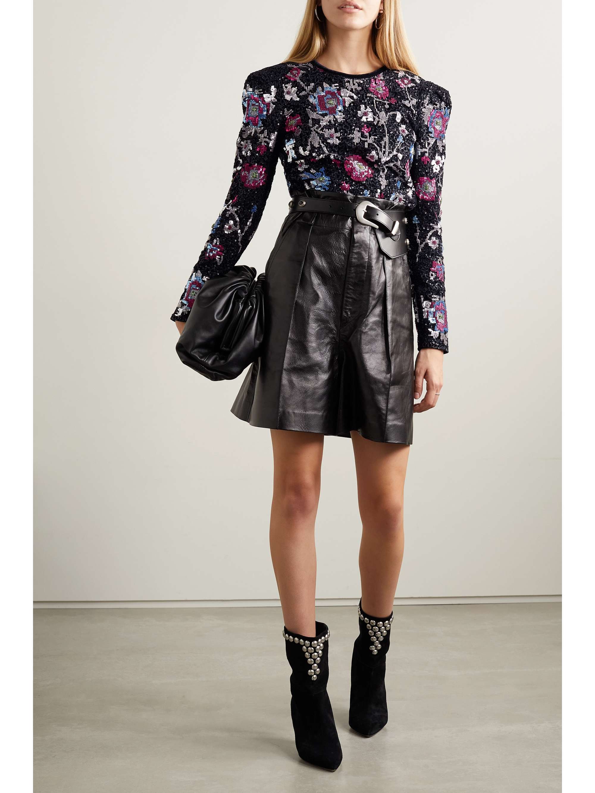 ISABEL MARANT Milawen embellished velvet blouse