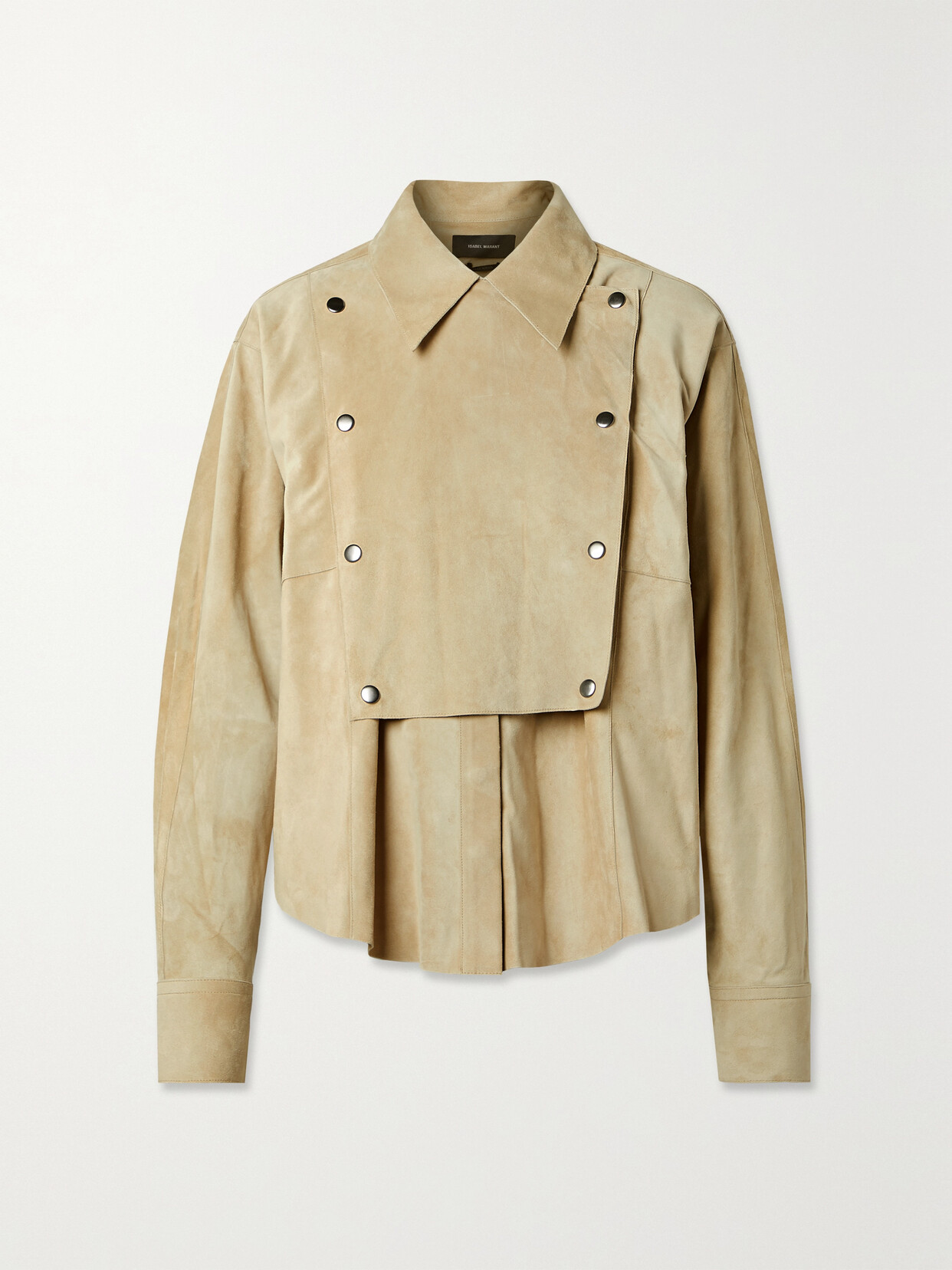 Isabel Marant Cerzayo Suede Shirt Jacket In Ecru