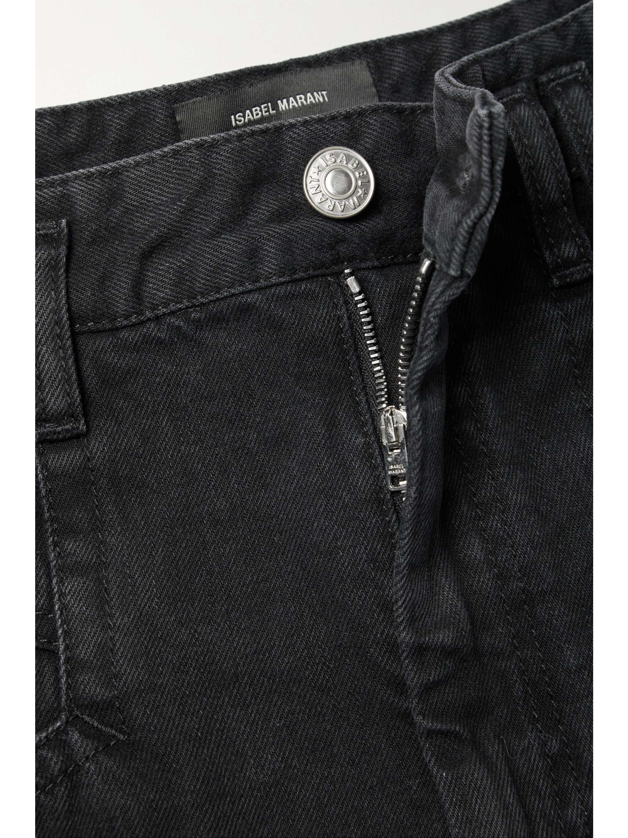 ISABEL MARANT Nadeloisa paneled high-rise tapered jeans