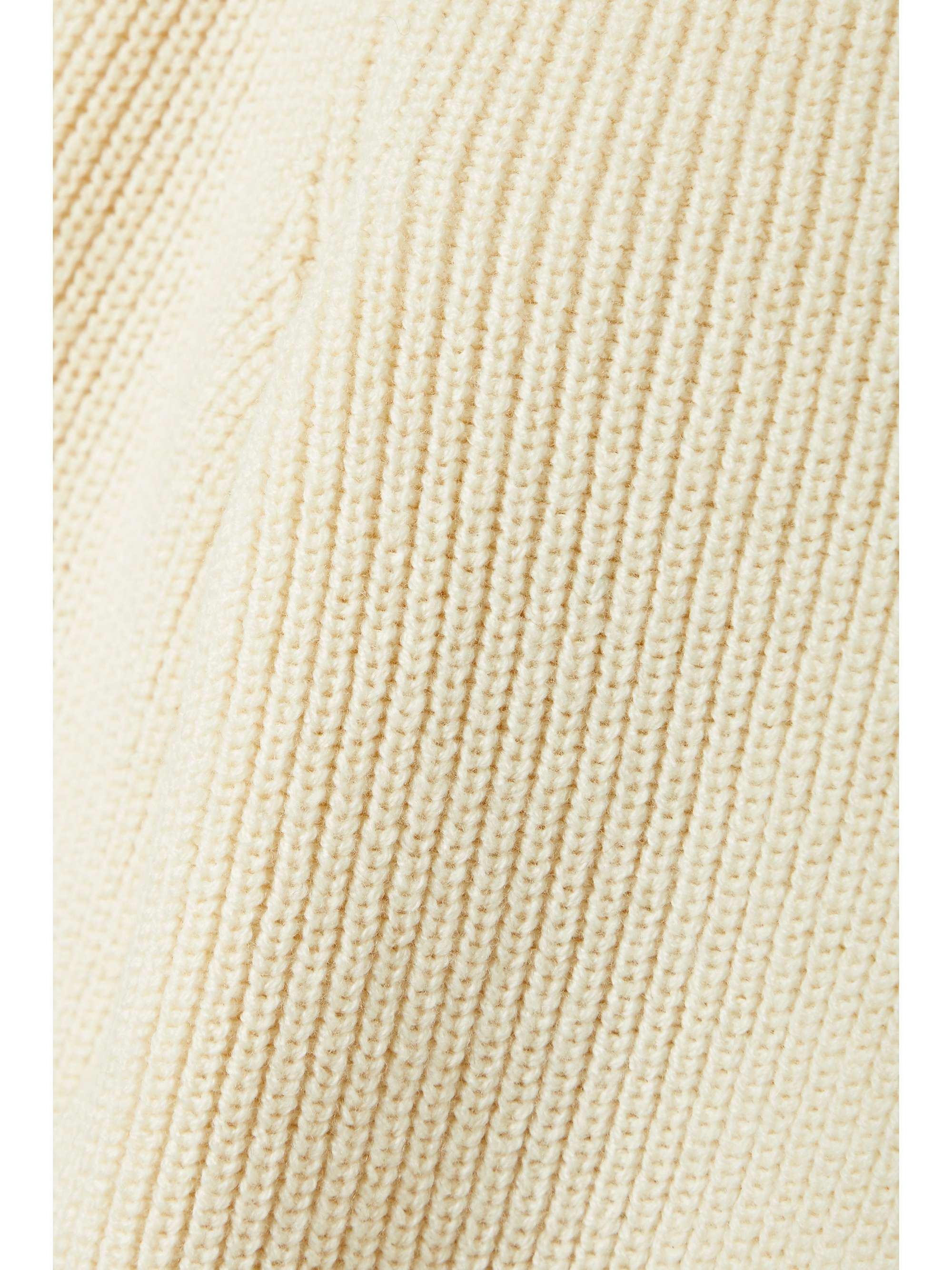 ISABEL MARANT Derry shell-trimmed ribbed wool-blend sweater