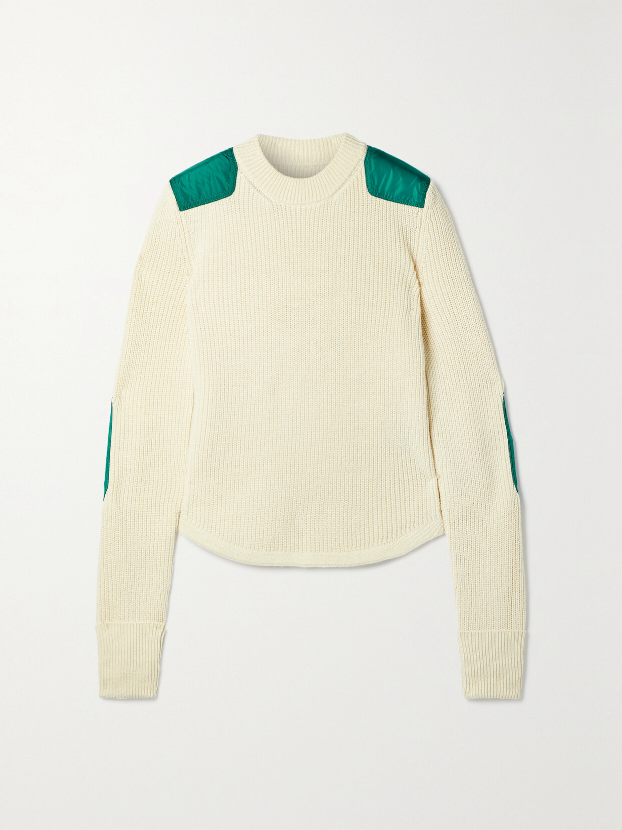 Isabel Marant Derry Shell-trimmed Ribbed Wool-blend Sweater In 