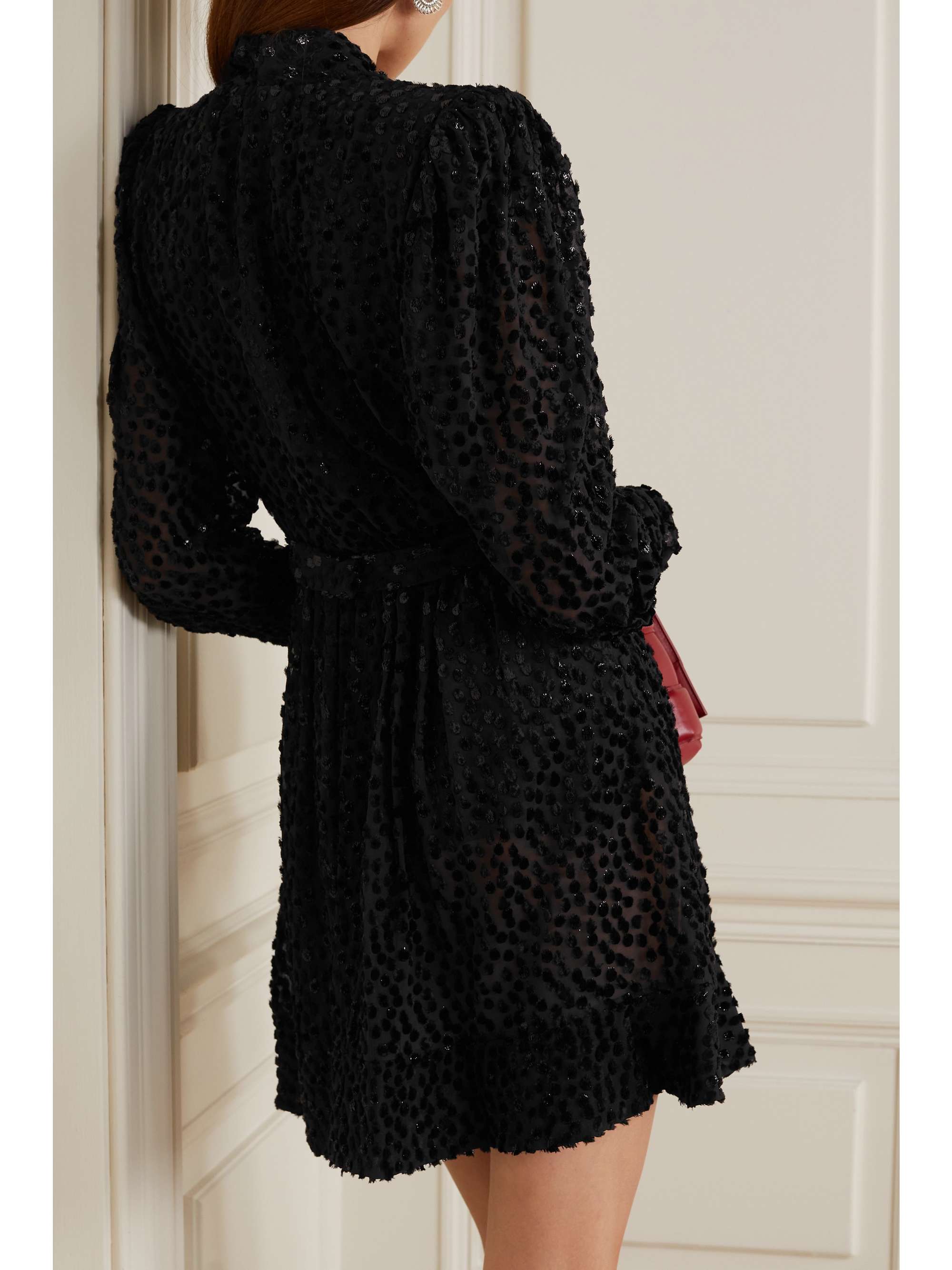 ISABEL MARANT Melyo metallic devoré-velvet mini dress