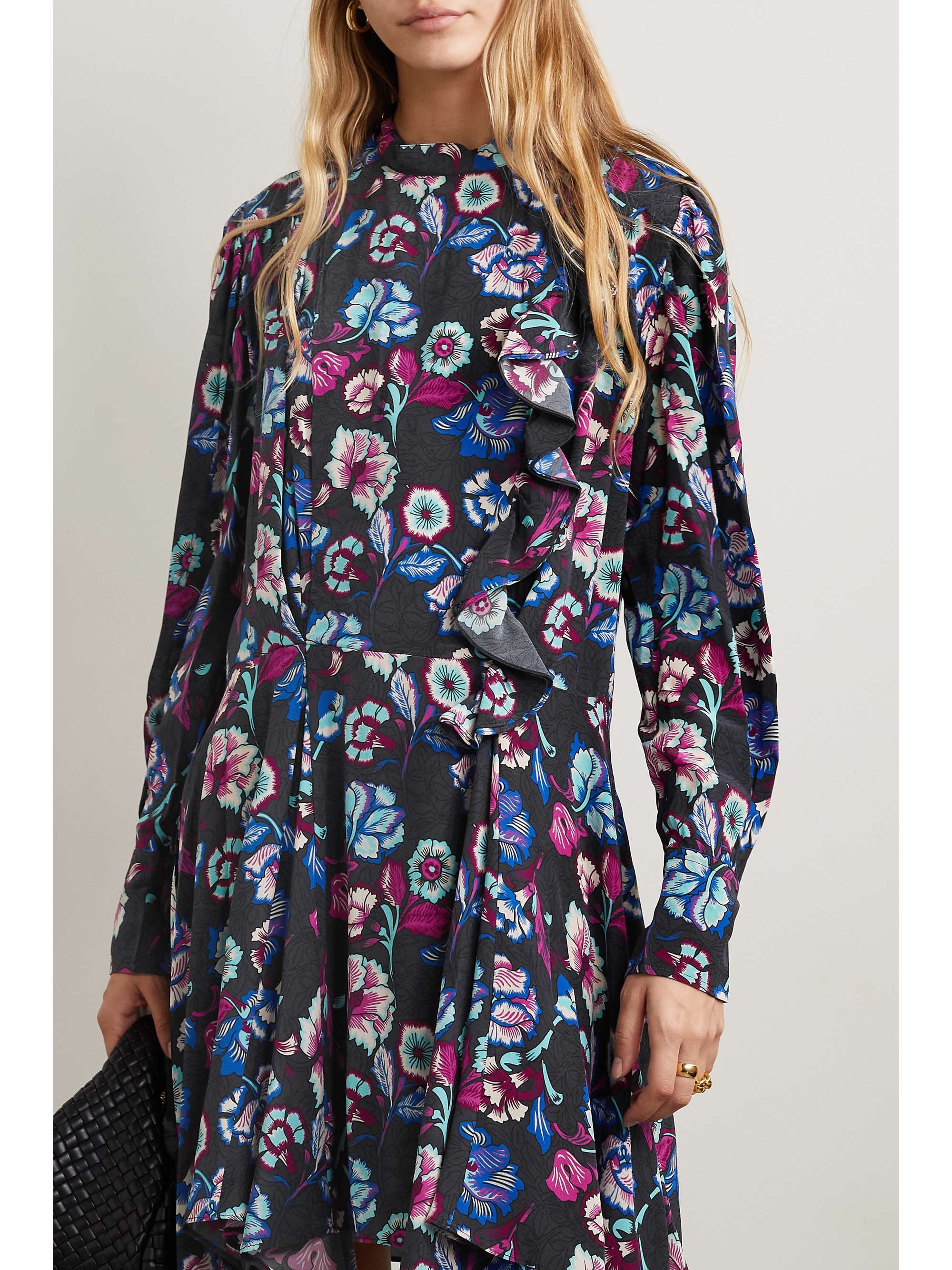 ISABEL MARANT Verikio ruffled floral-print silk mini dress