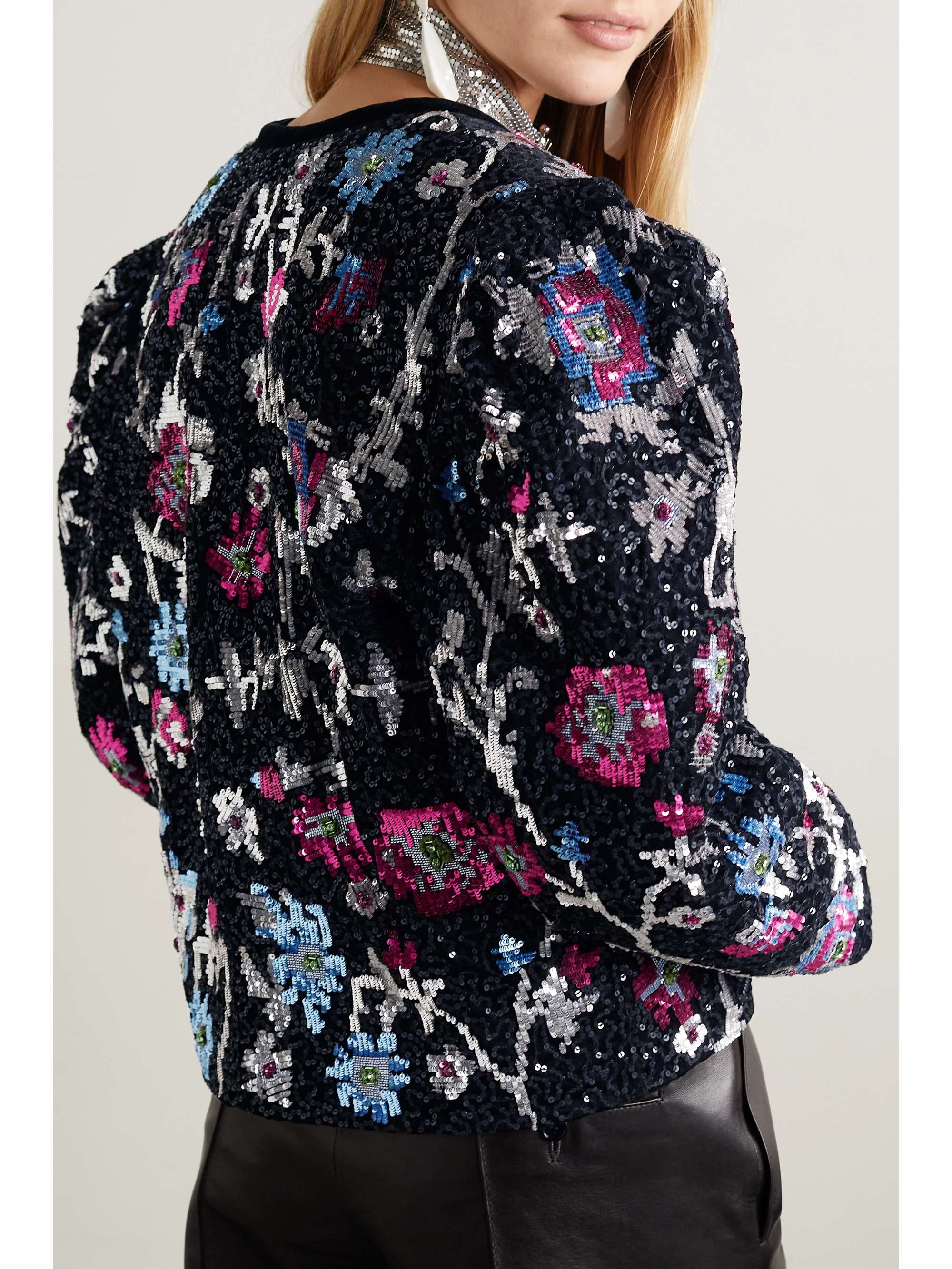 ISABEL MARANT Marjoya embellished velvet jacket