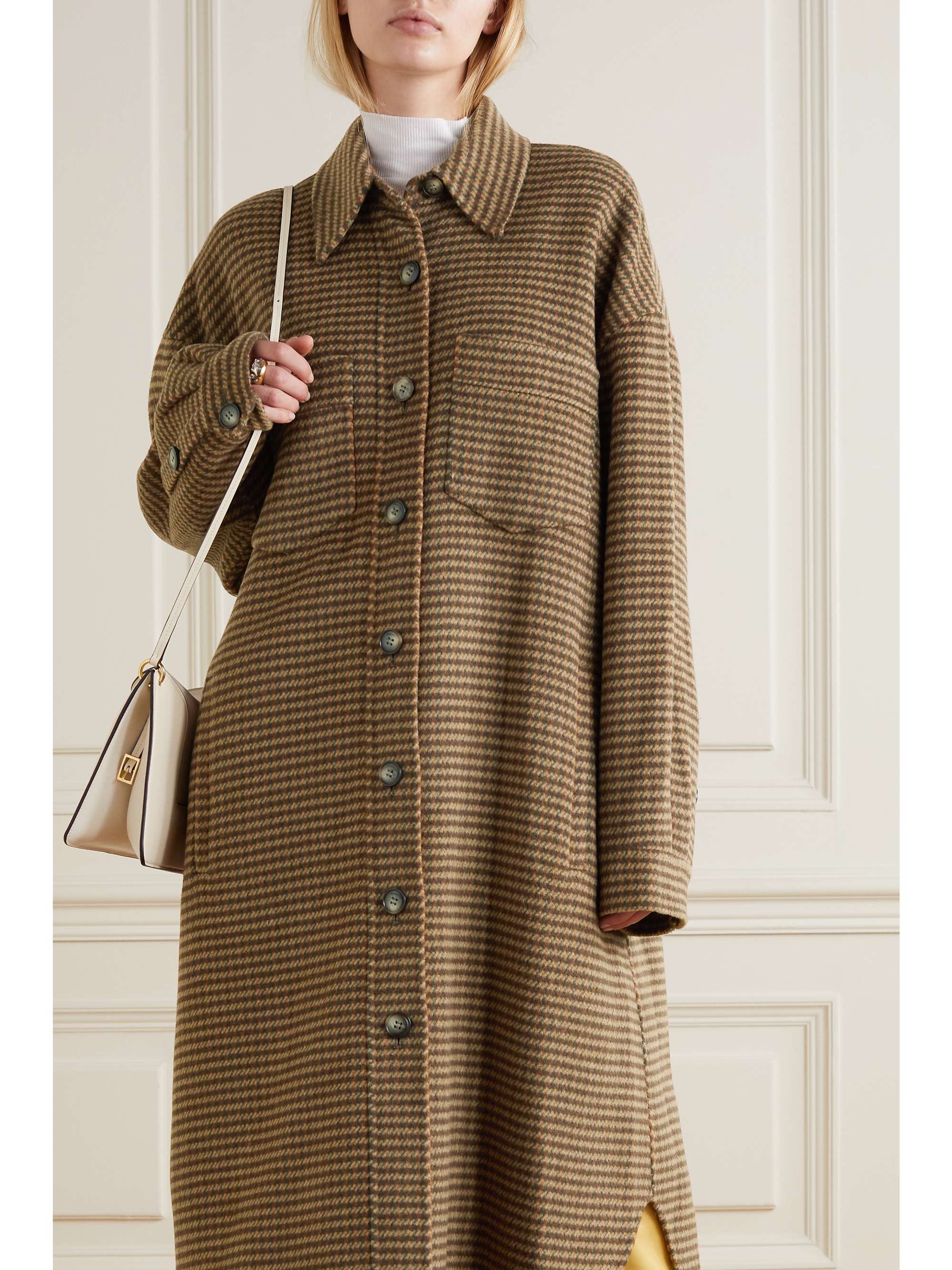 nanushka check coat
