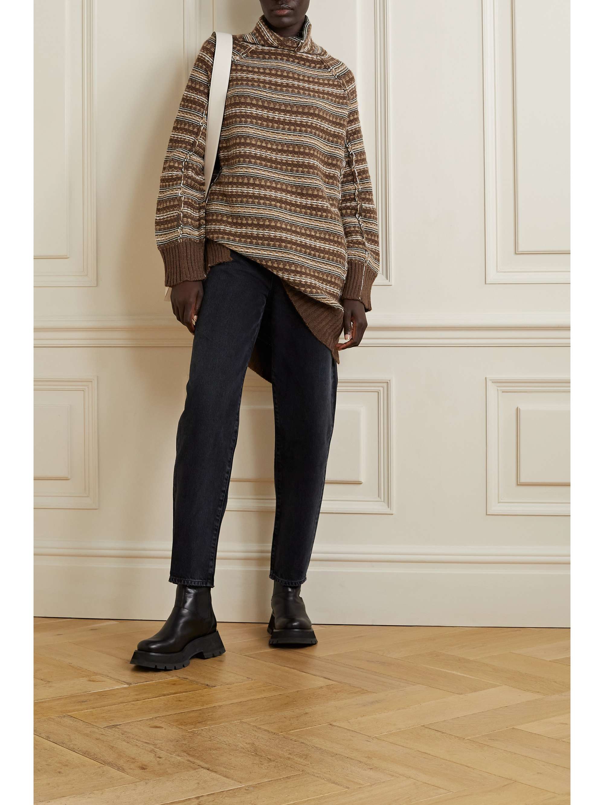 MM6 MAISON MARGIELA 大廓形提花针织高领毛衣