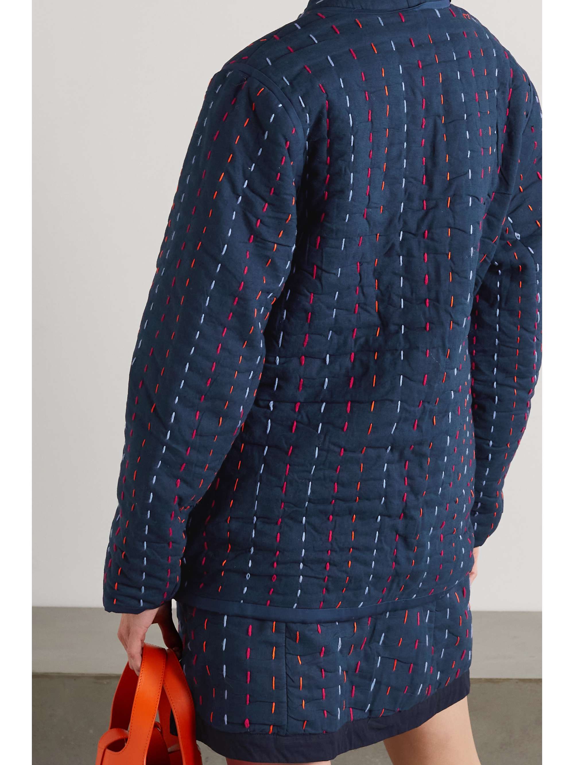 SINDISO KHUMALO + The Vanguard Thobi embroidered hemp and cotton-blend jacket