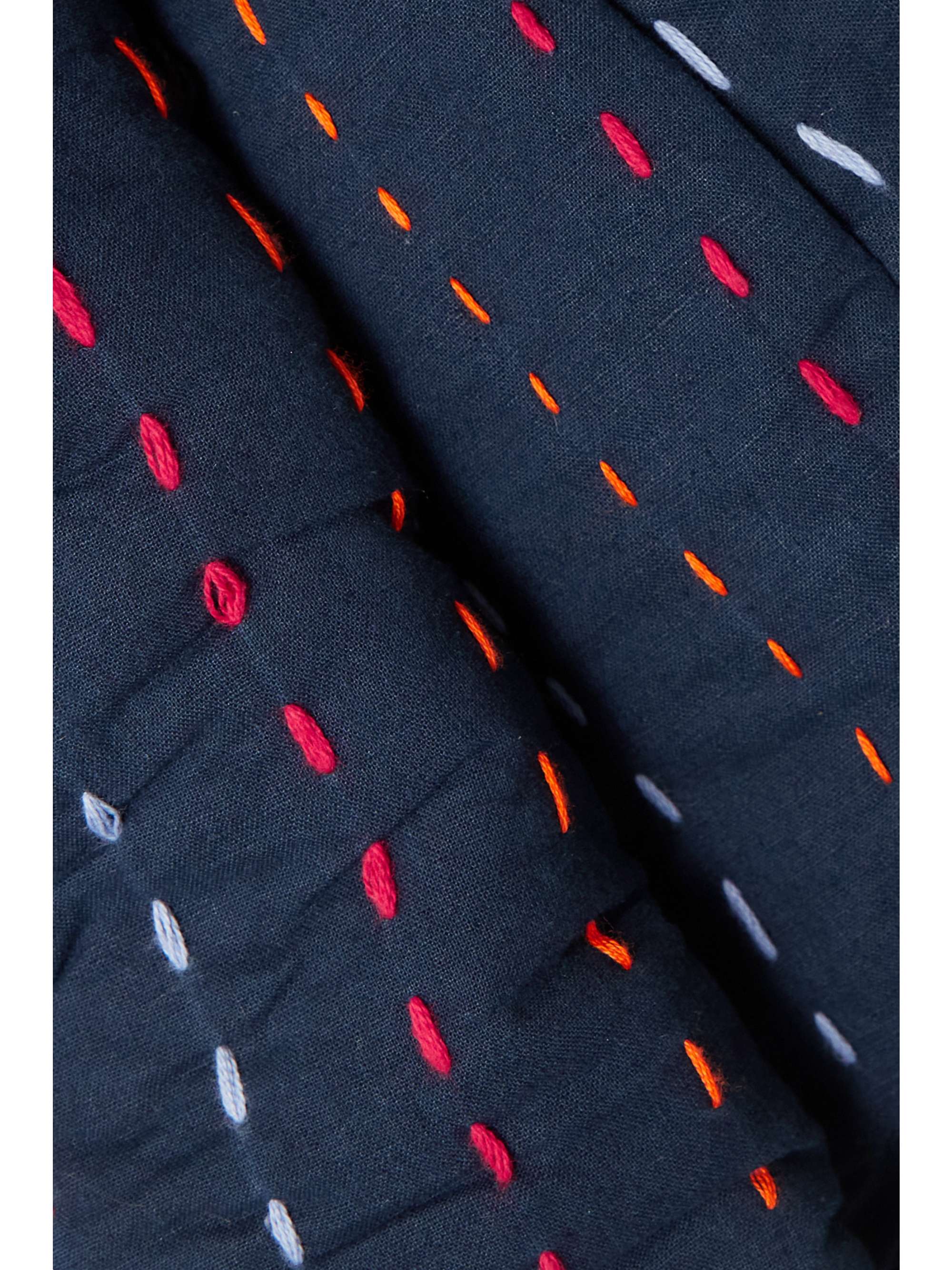 SINDISO KHUMALO + The Vanguard Thobi embroidered hemp and cotton-blend jacket