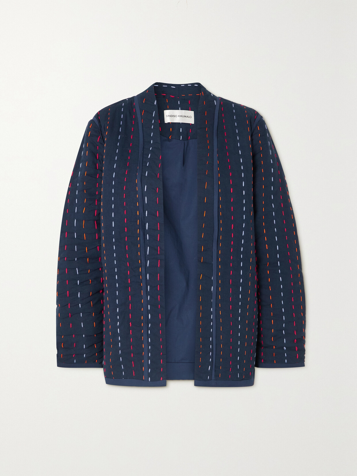 Sindiso Khumalo - + The Vanguard Thobi Embroidered Hemp And Cotton-blend Jacket - Blue