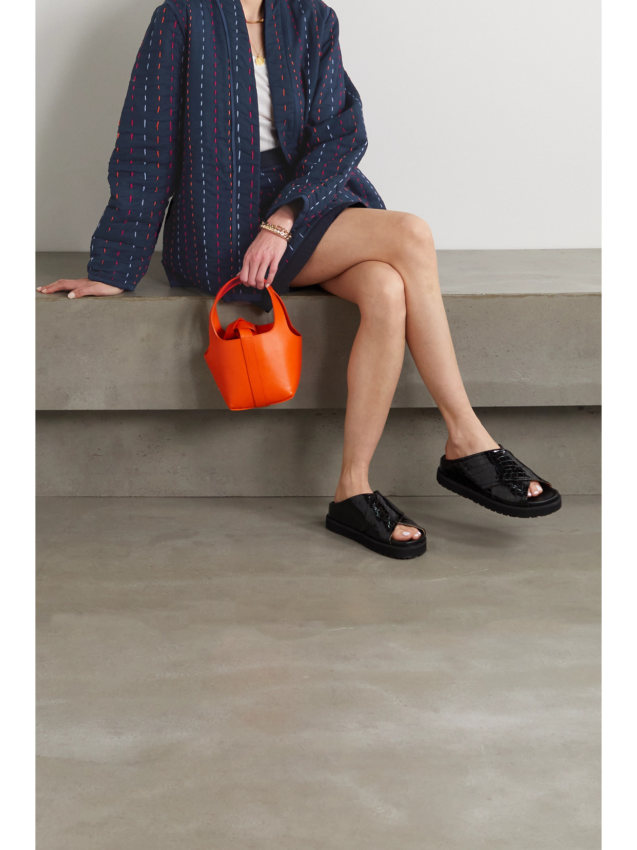 Sindiso Khumalo + The Vanguard Thobi Embroidered Hemp And Cotton-blend Jacket In Blue