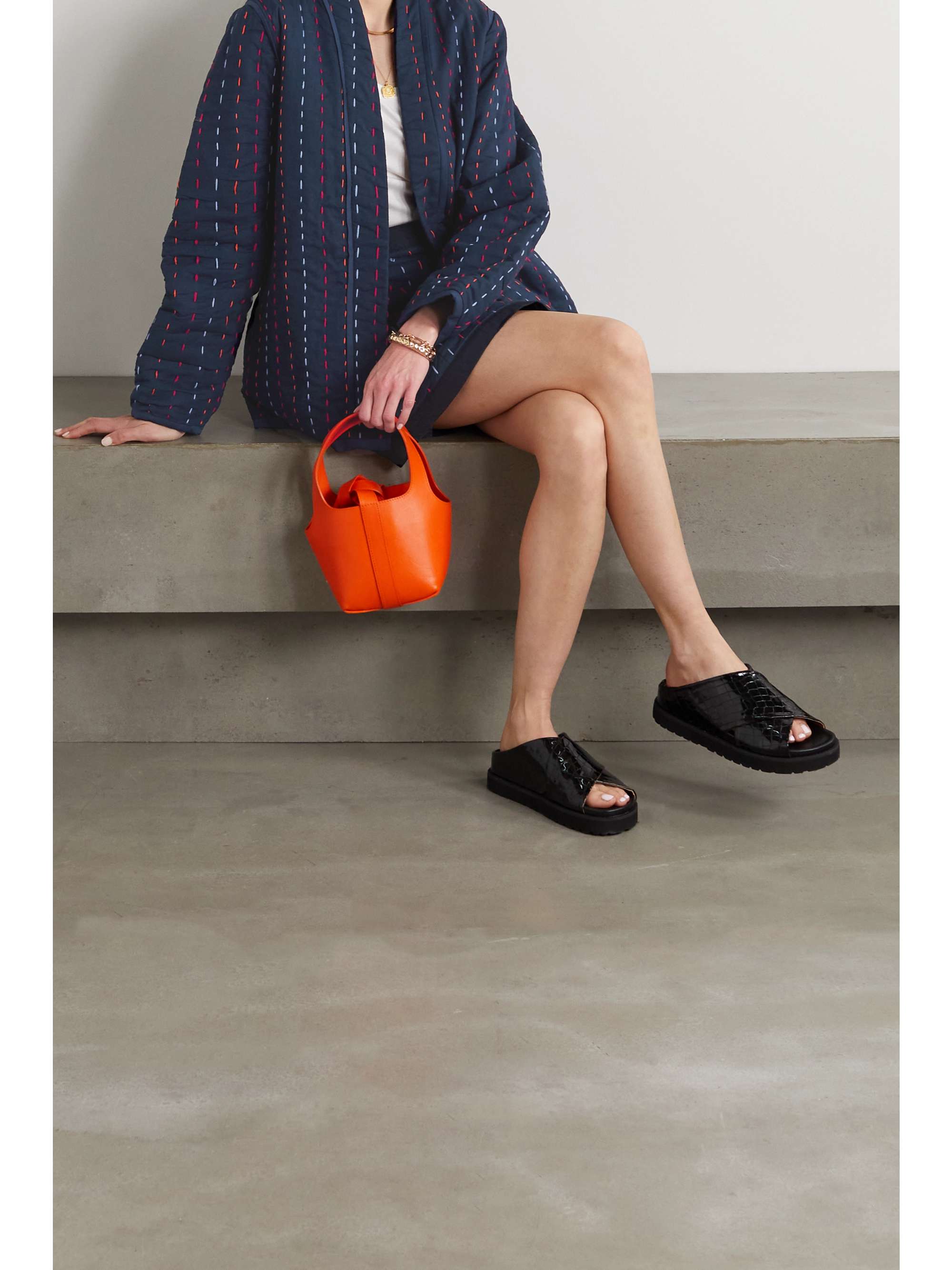 SINDISO KHUMALO + The Vanguard Thobi embroidered hemp and cotton-blend jacket