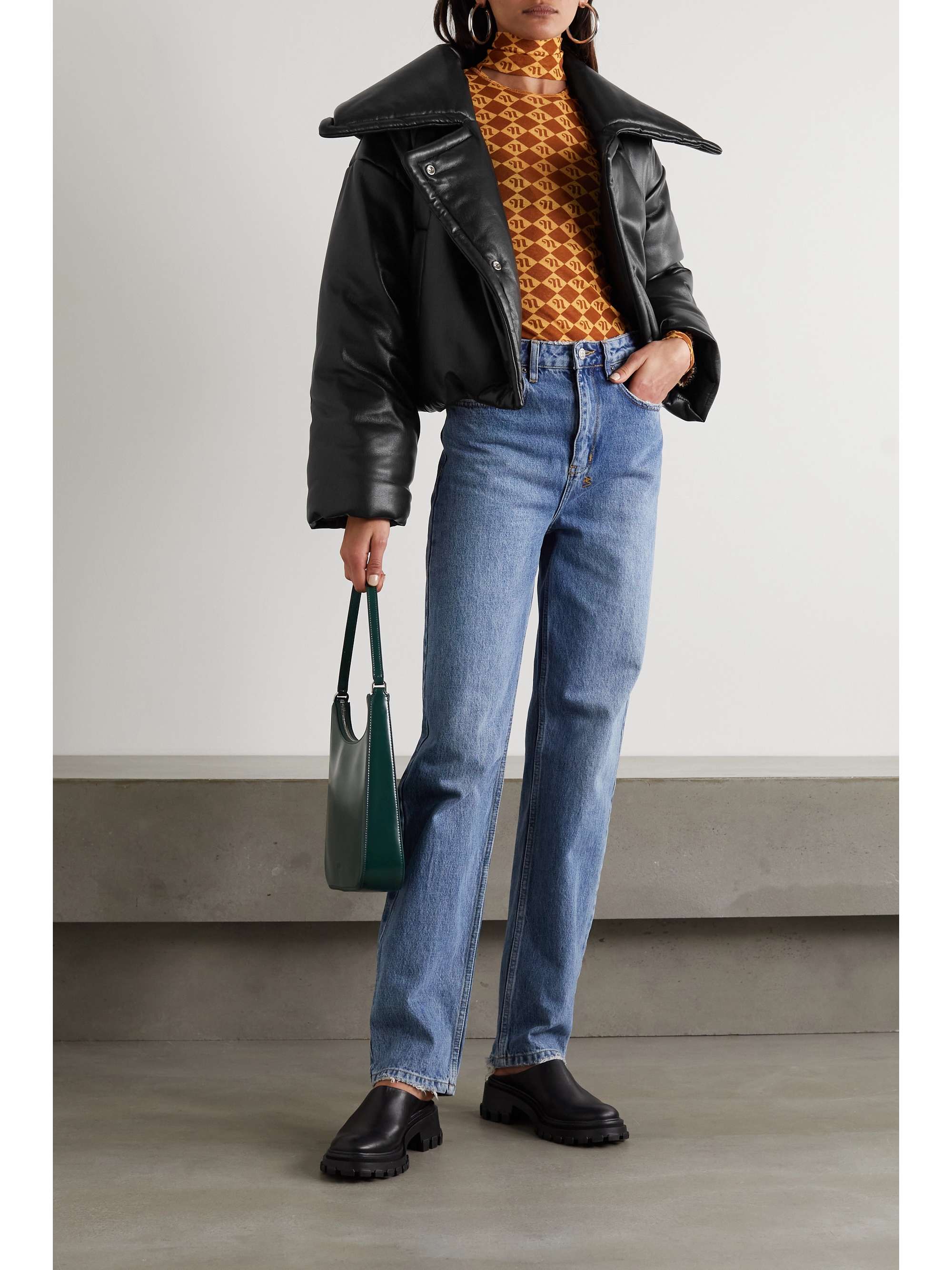 NANUSHKA Jamie padded vegan leather jacket | NET-A-PORTER