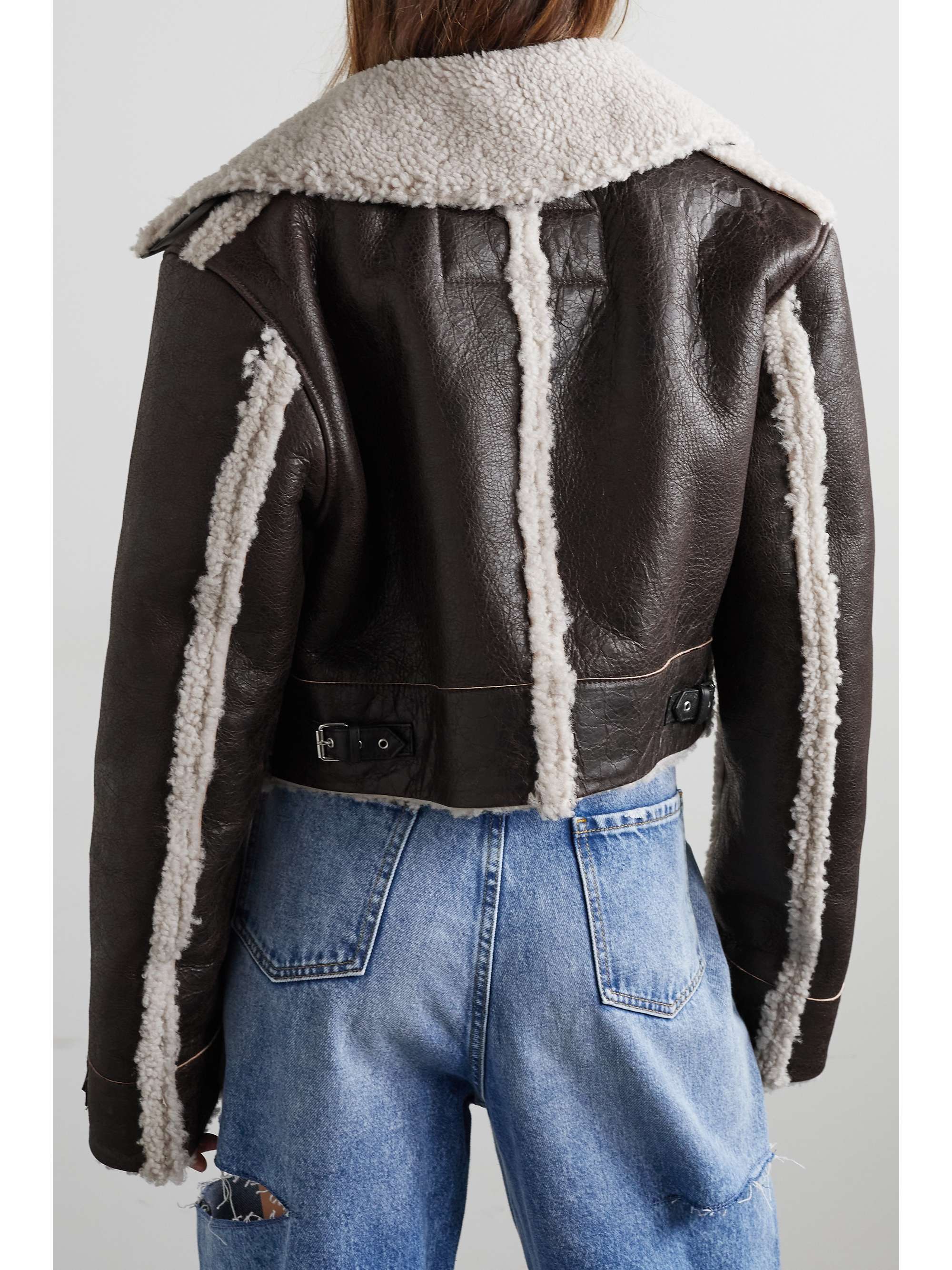 cropped sheepskin jacket