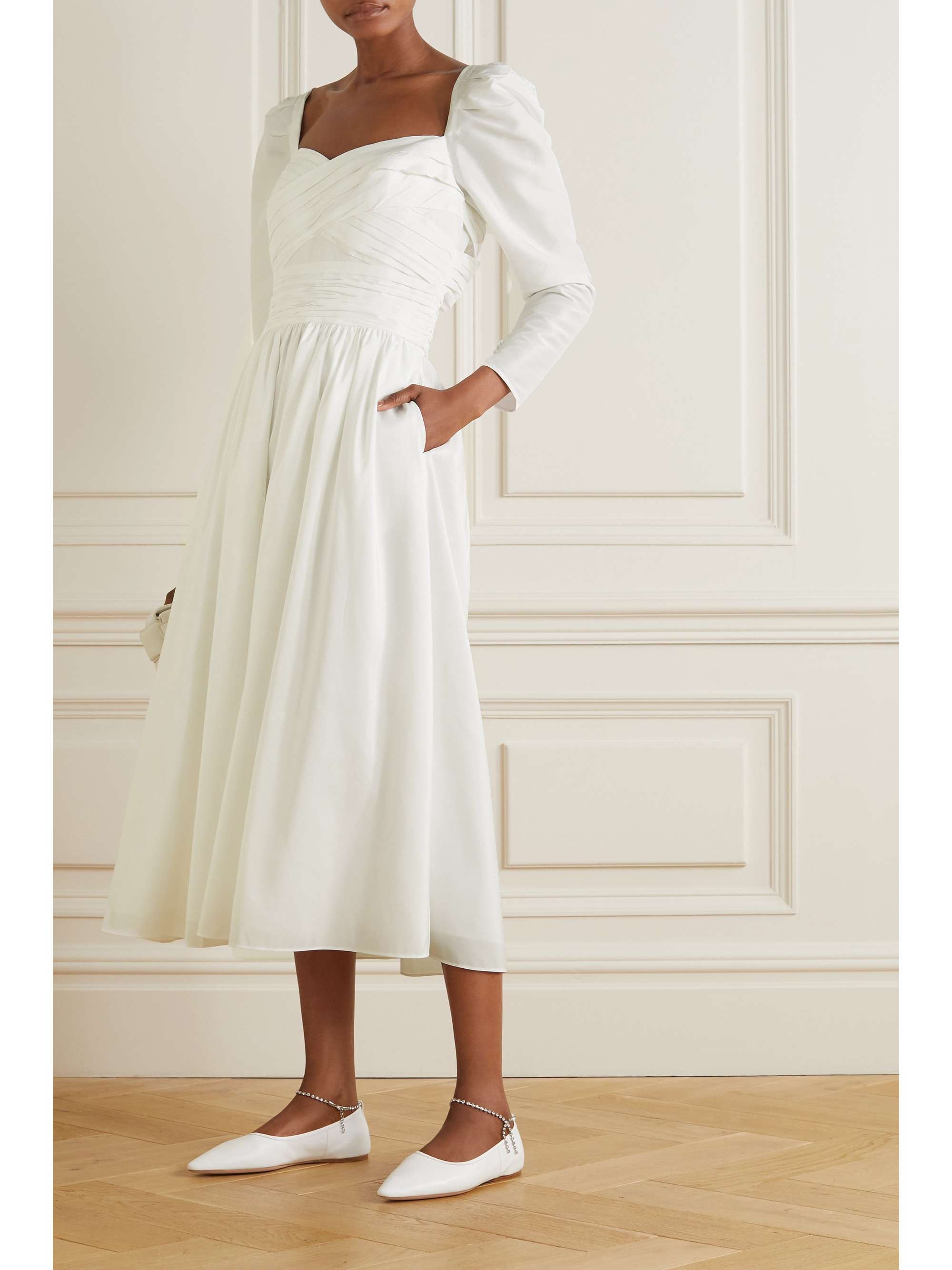 white midi sundress