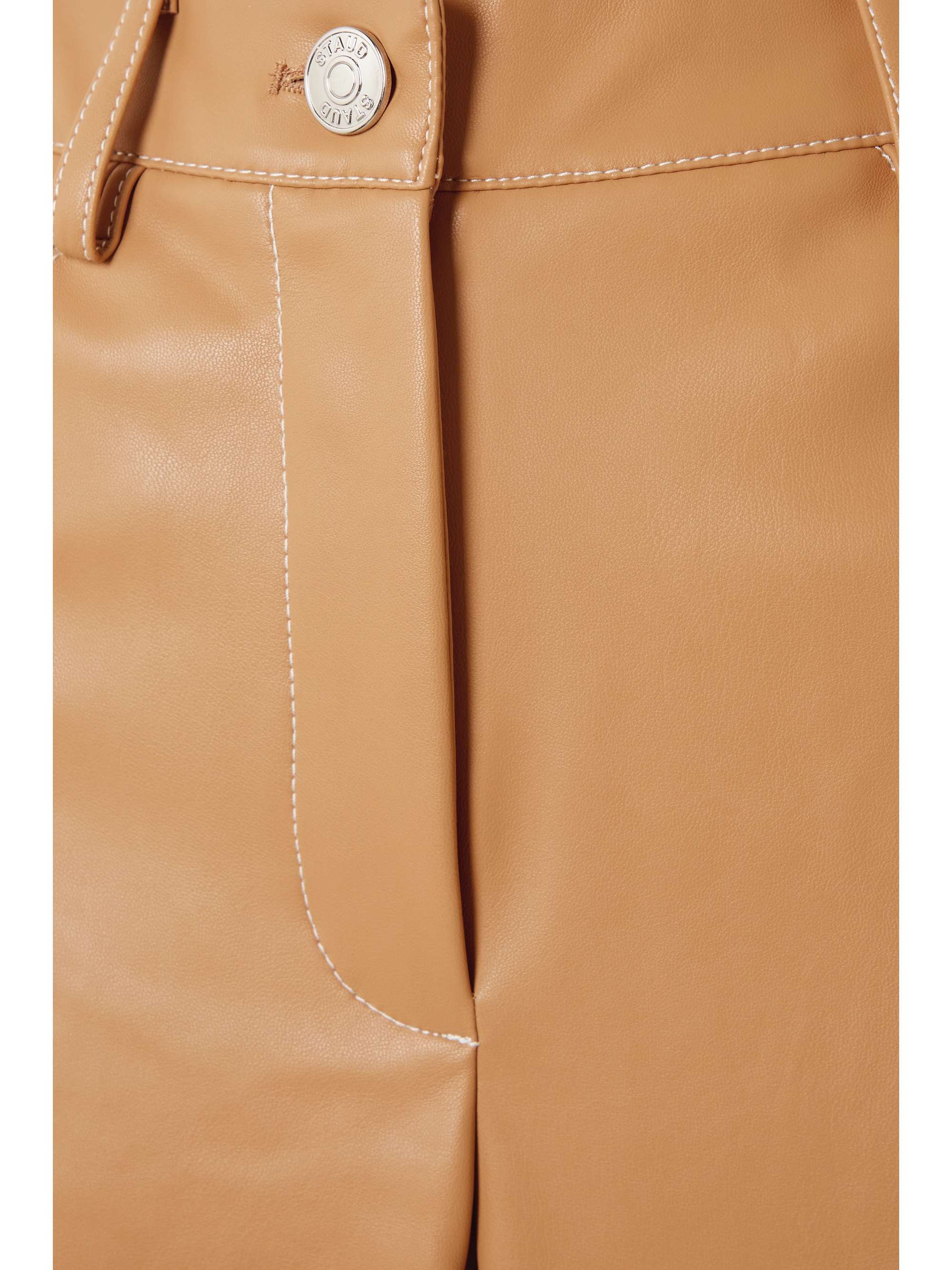 STAUD Domino vegan leather straight-leg pants