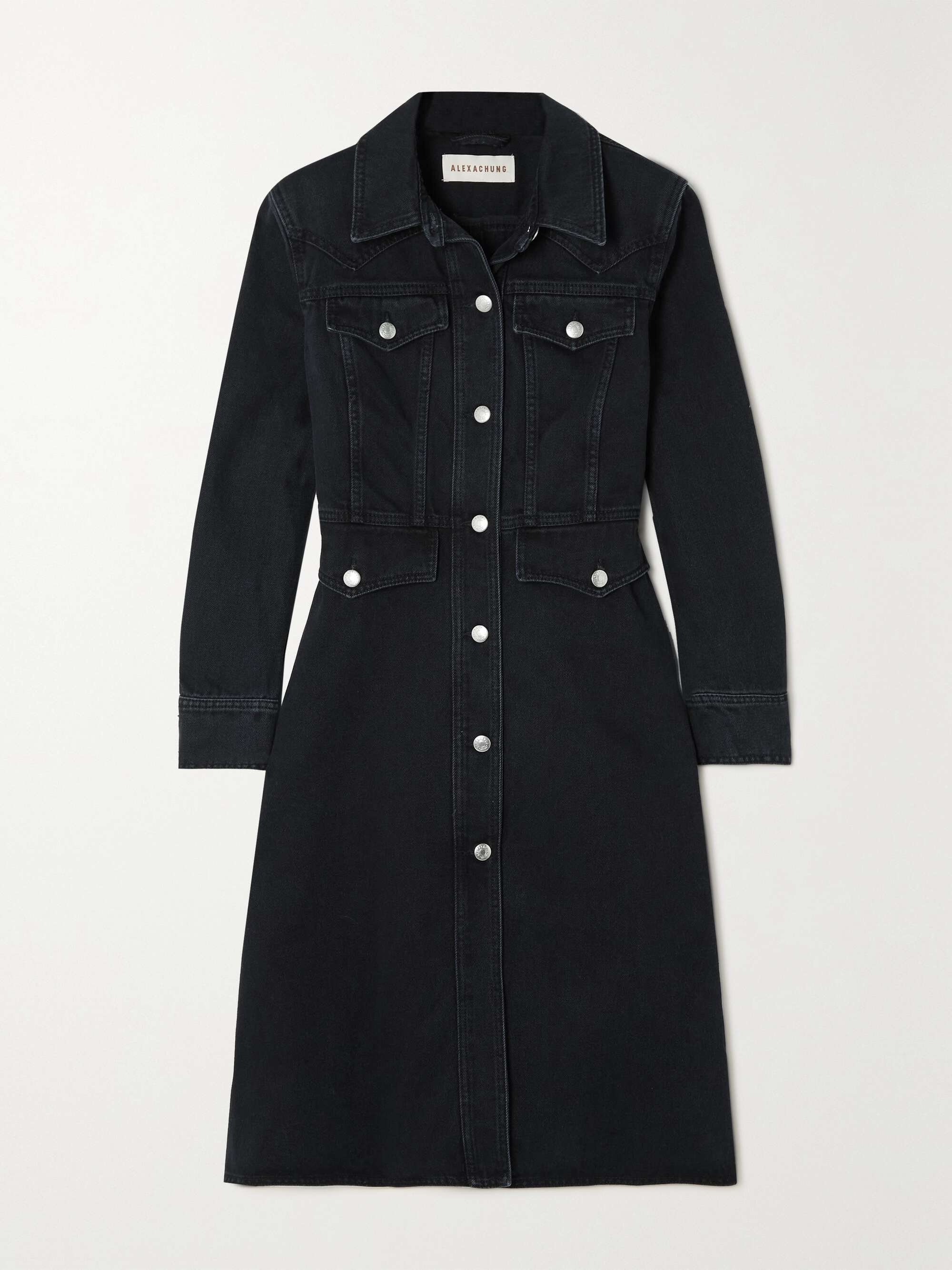 black denim dress