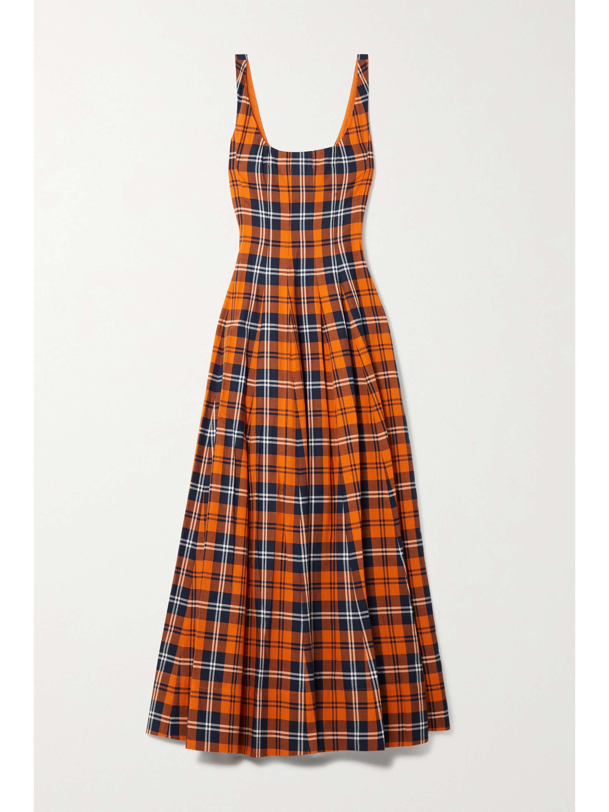 checked maxi dress