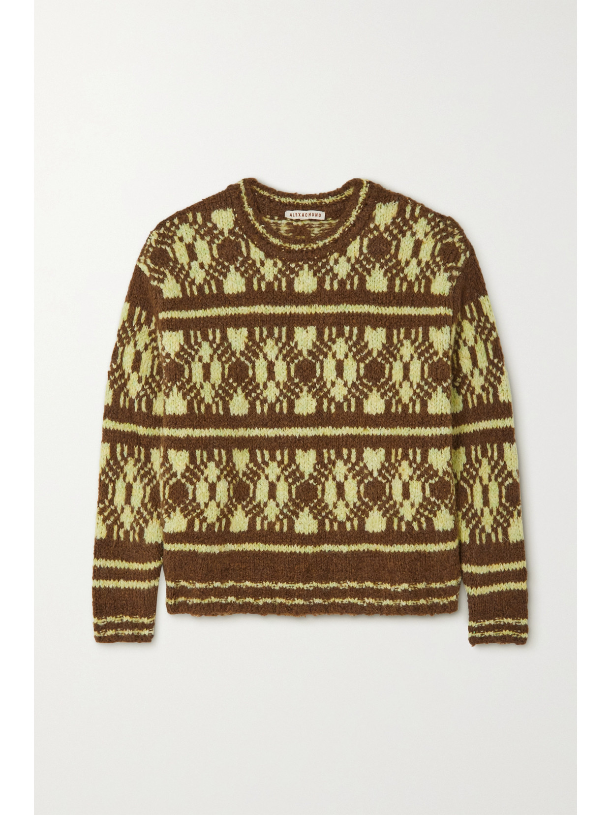 ALEXA CHUNG OVERSIZED JACQUARD-KNIT SWEATER