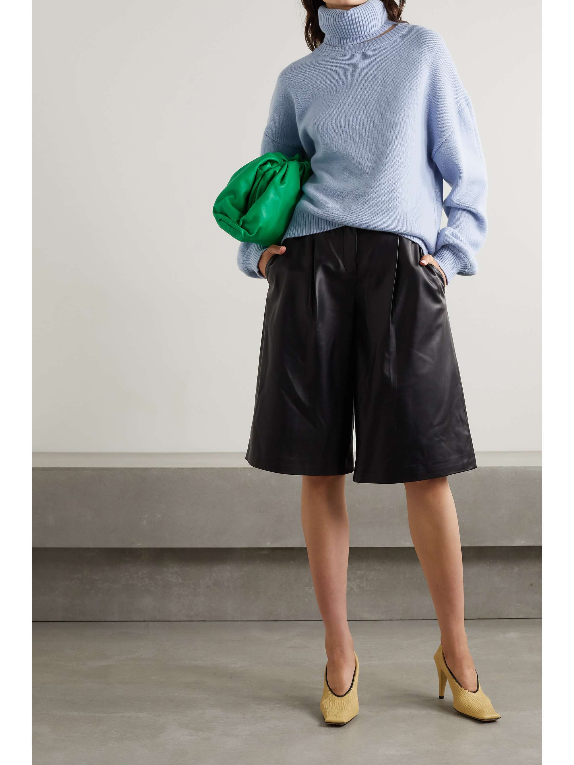 TIBI Cutout cashmere turtleneck sweater | NET-A-PORTER
