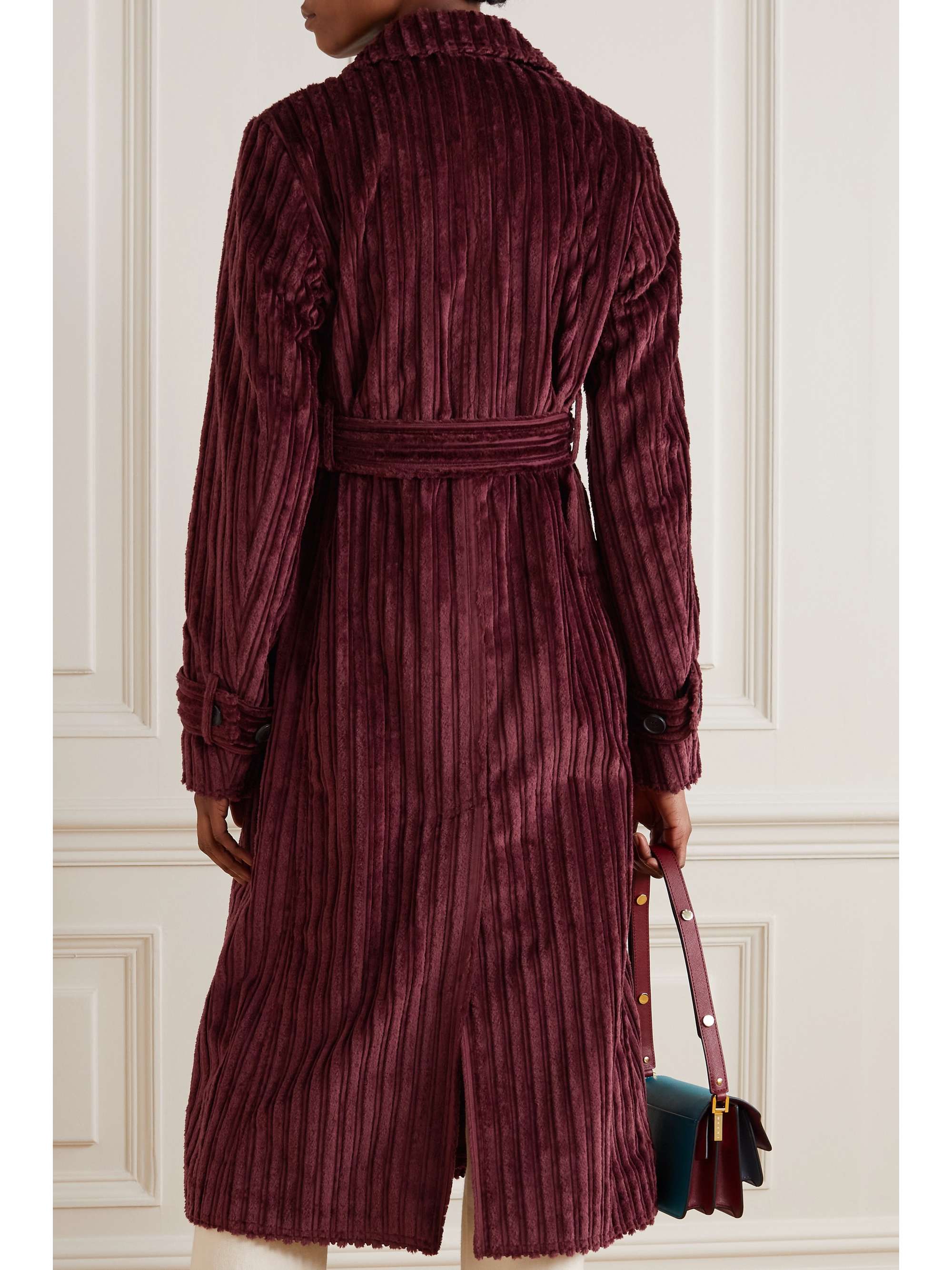 VICTORIA, VICTORIA BECKHAM Belted cotton-corduroy coat