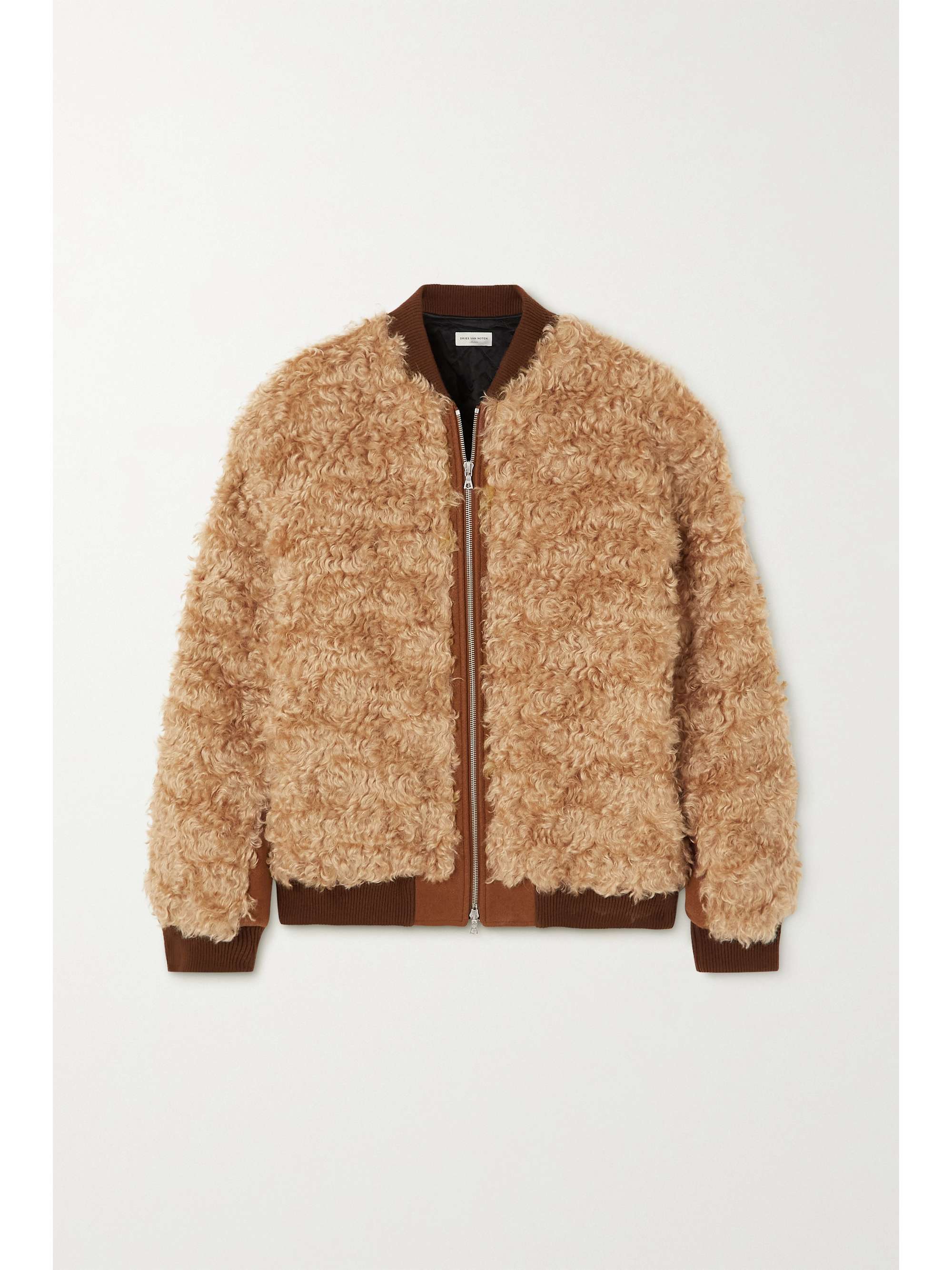 faux shearling bomber jacket