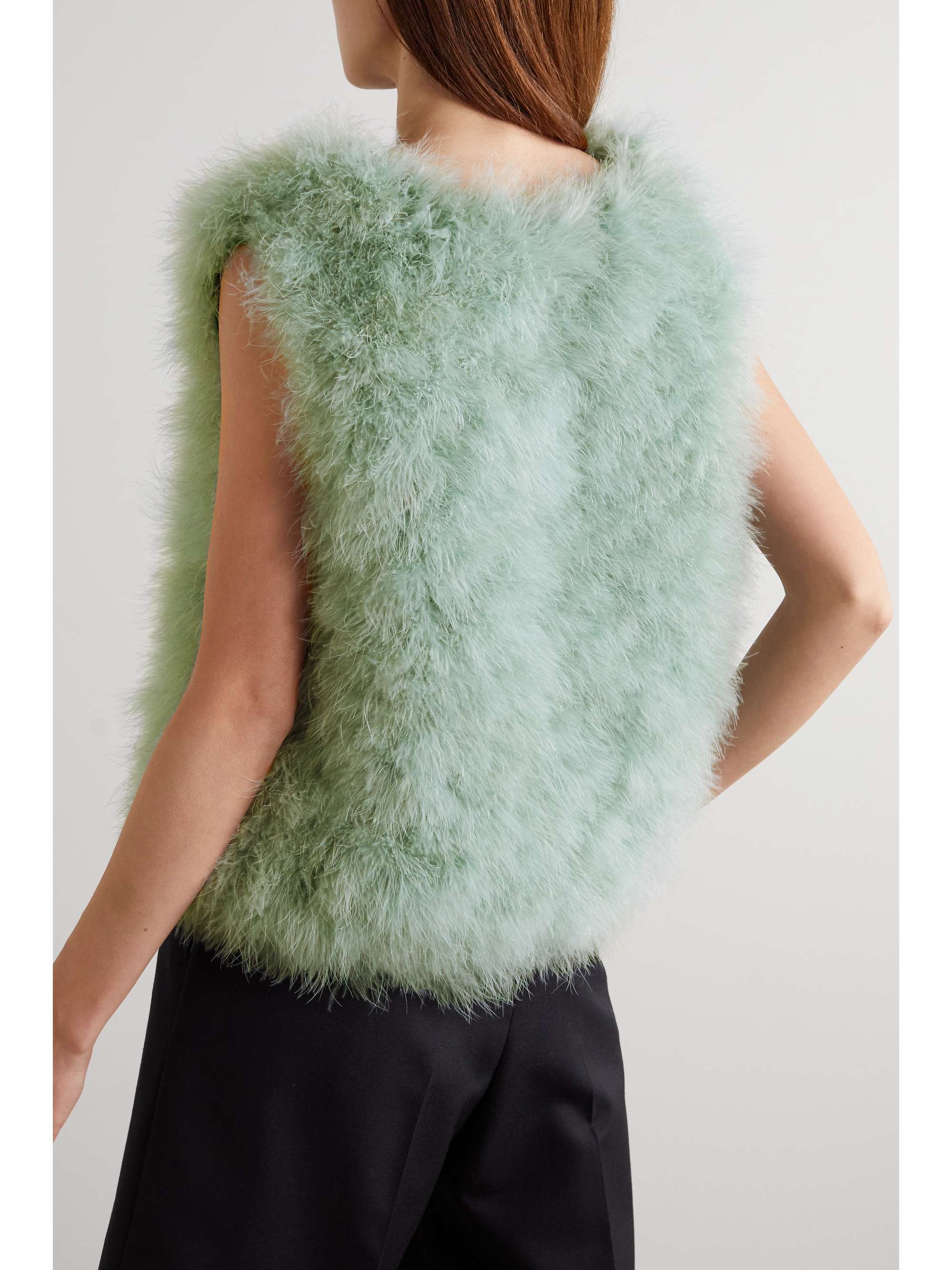 DRIES VAN NOTEN Feathered wool top