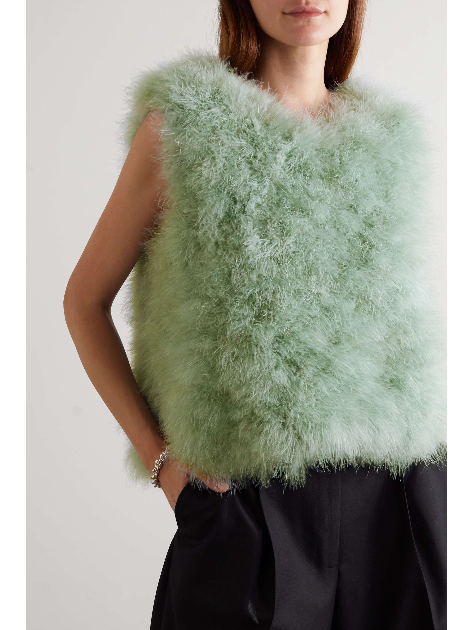 DRIES VAN NOTEN Feathered wool top