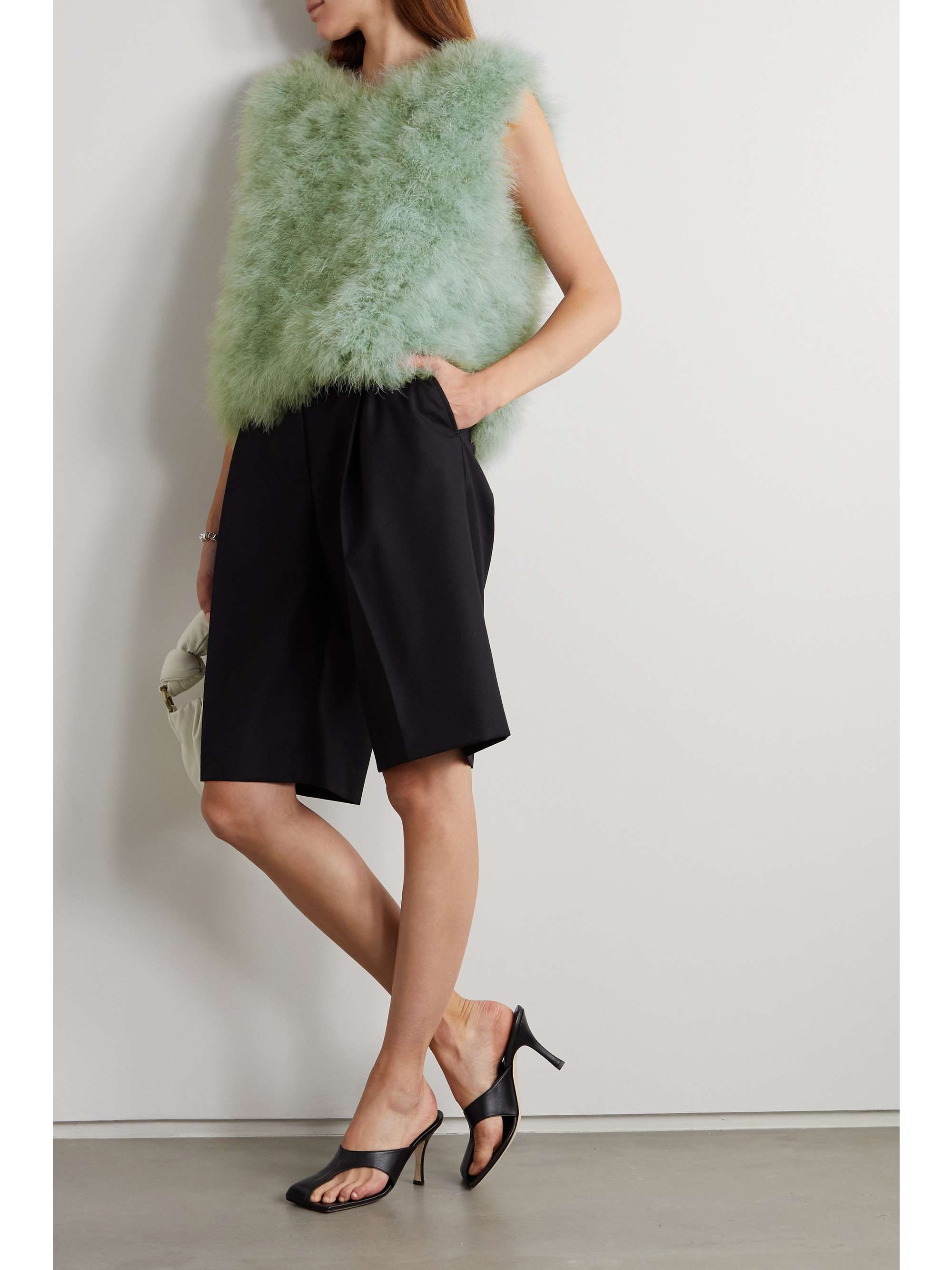 DRIES VAN NOTEN Feathered wool top
