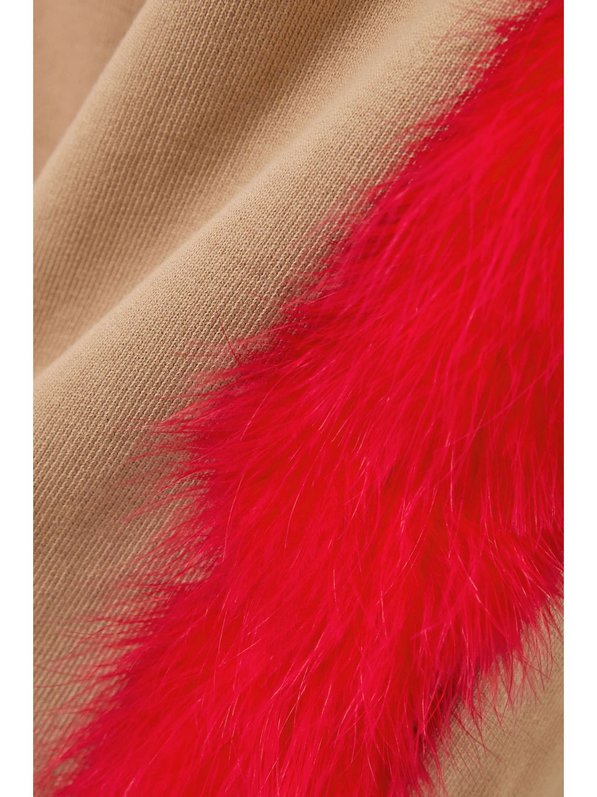 DRIES VAN NOTEN 羽毛边饰纯棉毛巾布休闲裤